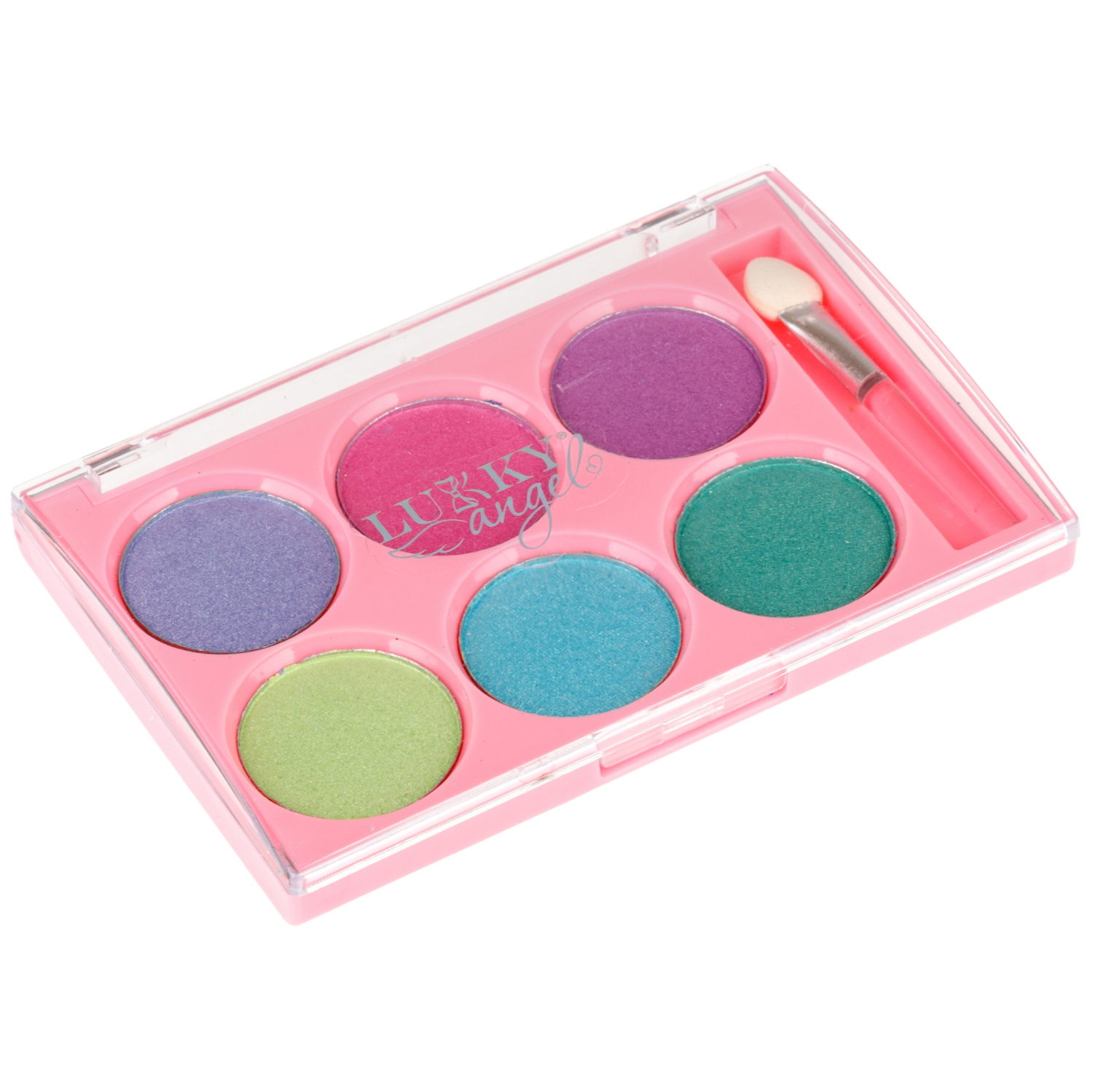 Тени для век детские пудровые Lukky Angel «Неон», 6 цветов, 7,8 г