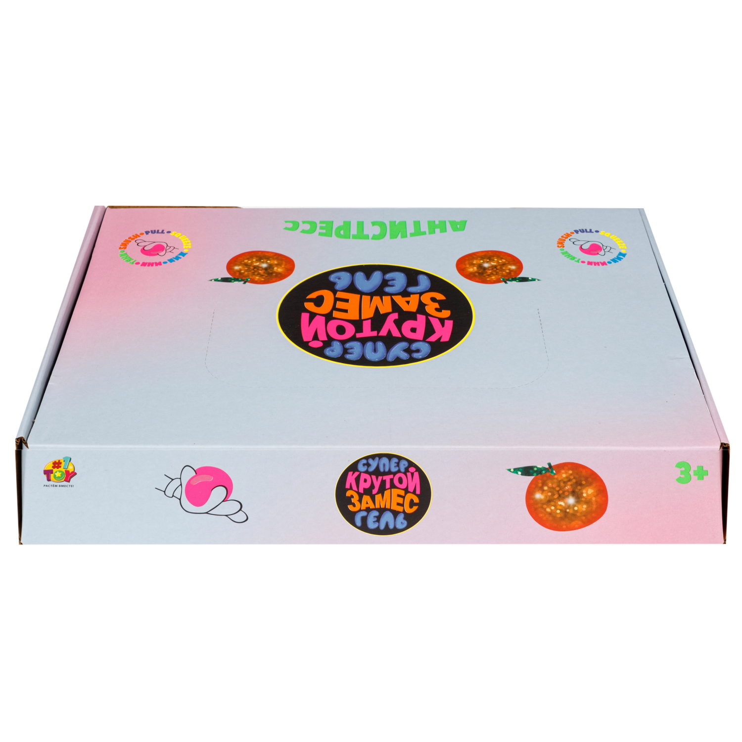 Игрушка-антистресс 1TOY Крутой замес «Супергель» мандарин 5,5*5,5 см