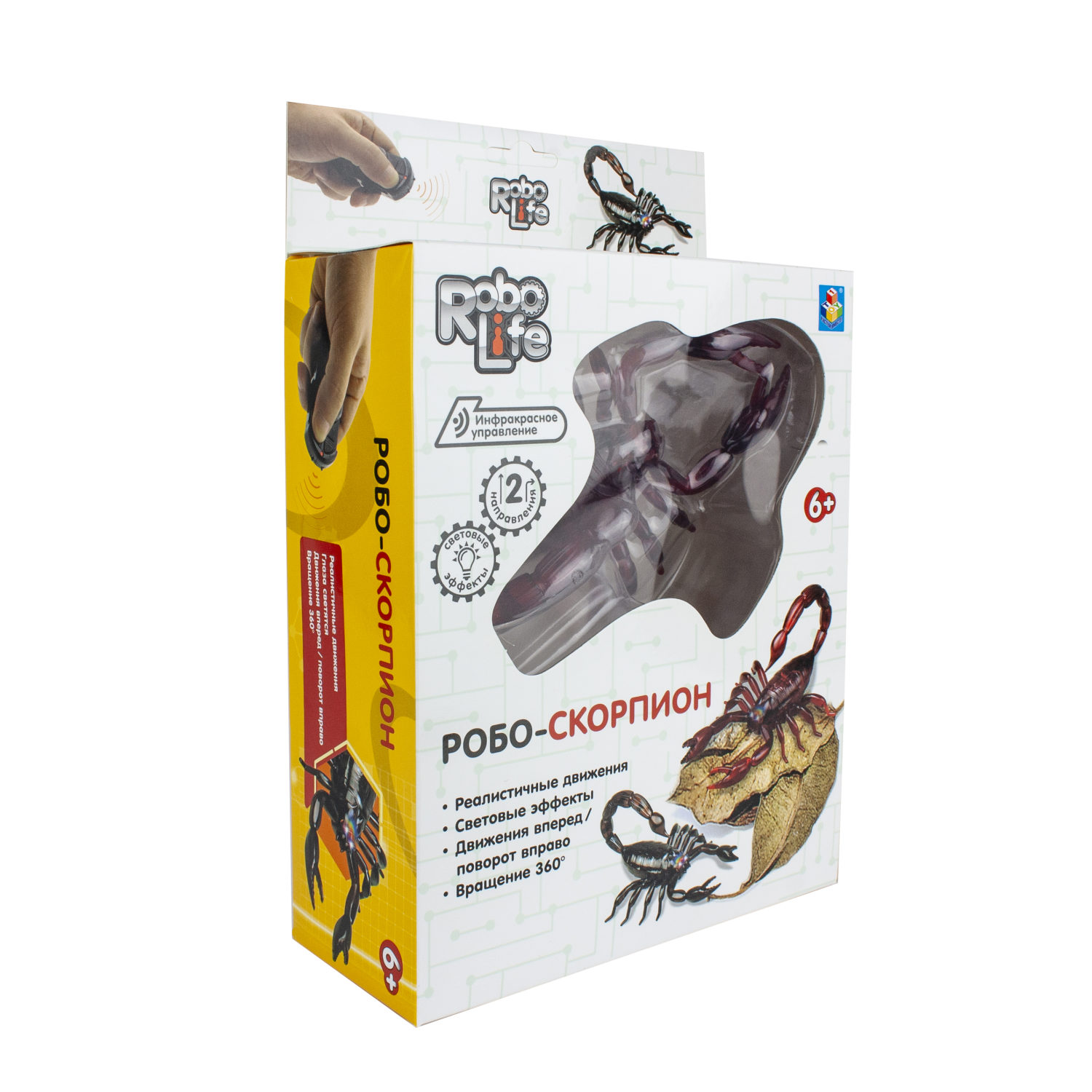 Интерактивная игрушка на пульте управления 1TOY Робо- скорпион со световыми эффектами