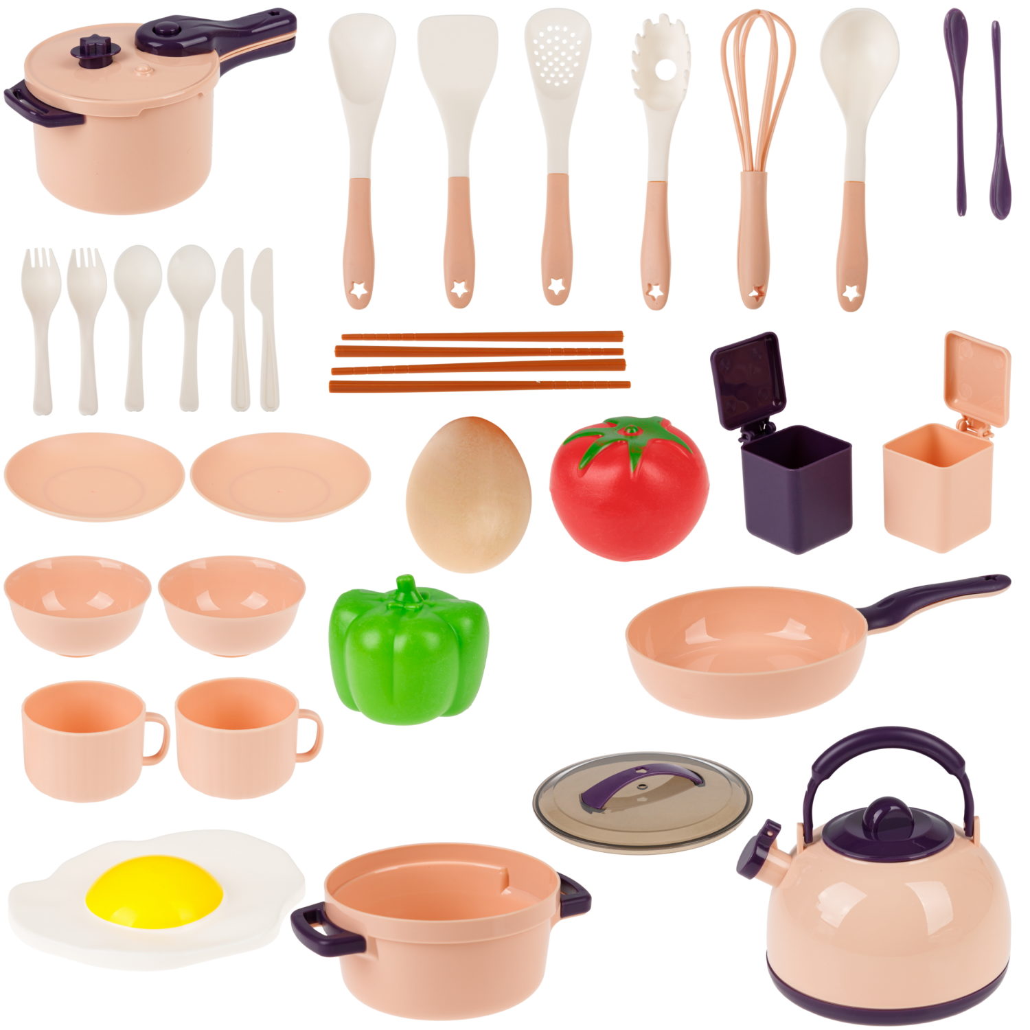 Кухонный набор 1TOY Мой маленький мир Готовим ужин, 38 предметов