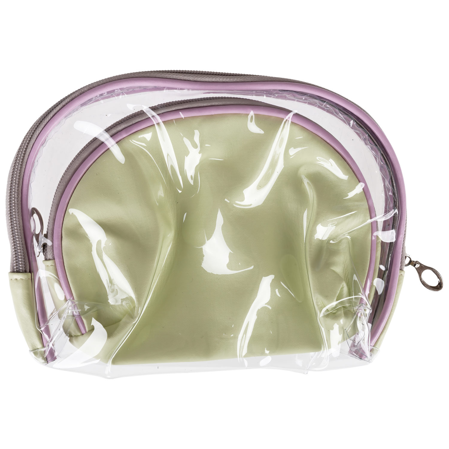 Набор из косметичек 2в1 Lukky Glam Dessert, прозрачная (24*15*8.5 см) и цветная с лого (19*11*8 см)