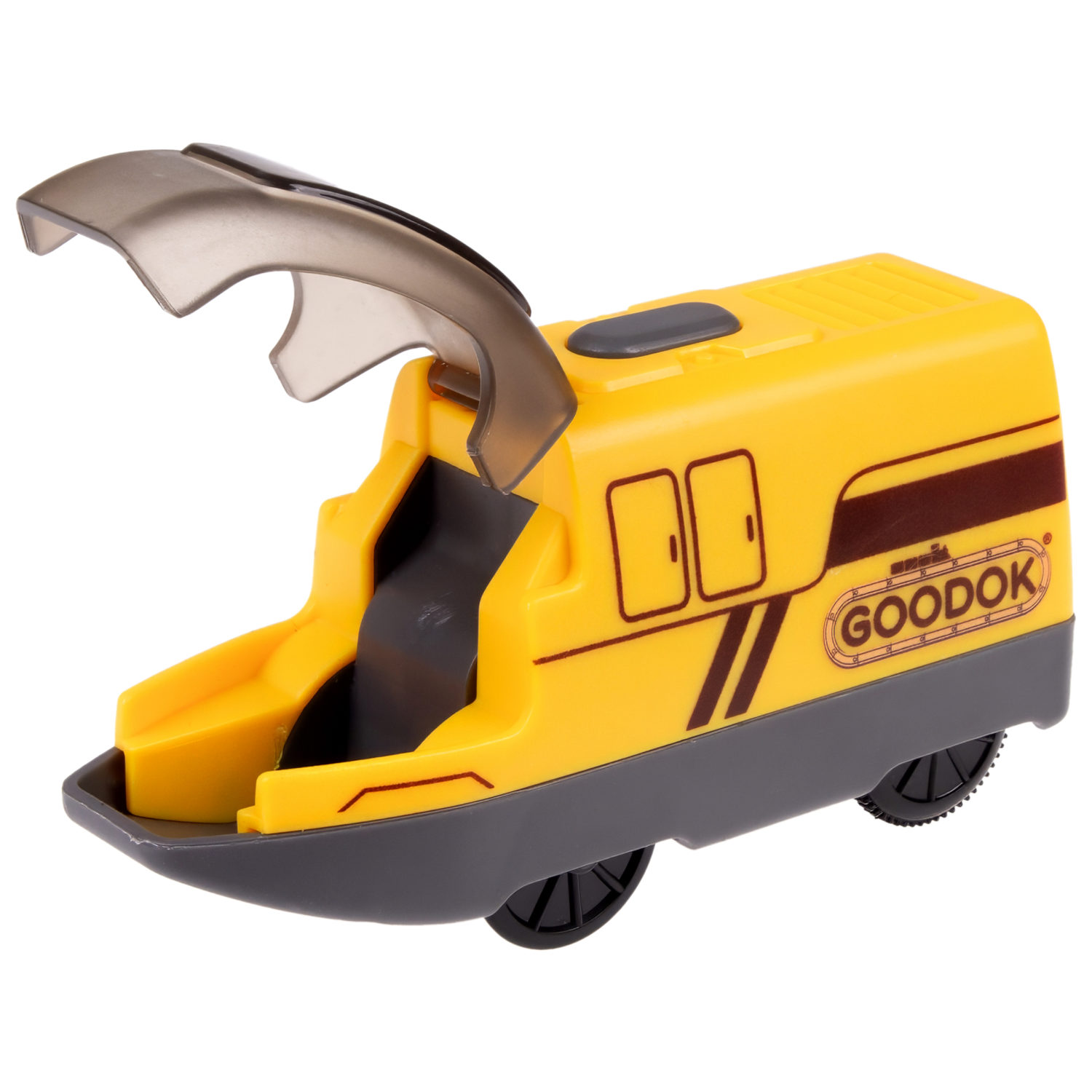 Электрический поезд 1TOY GOODOK «Пассажирский поезд», со звуком,  2 вагона, едет вперед и назад