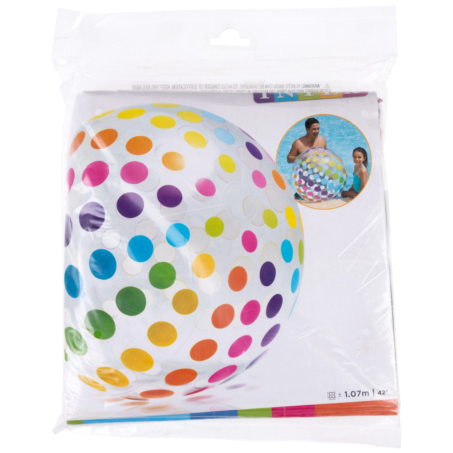 Мяч надувной пляжный Intex Интекс, для плавания и для бассейна