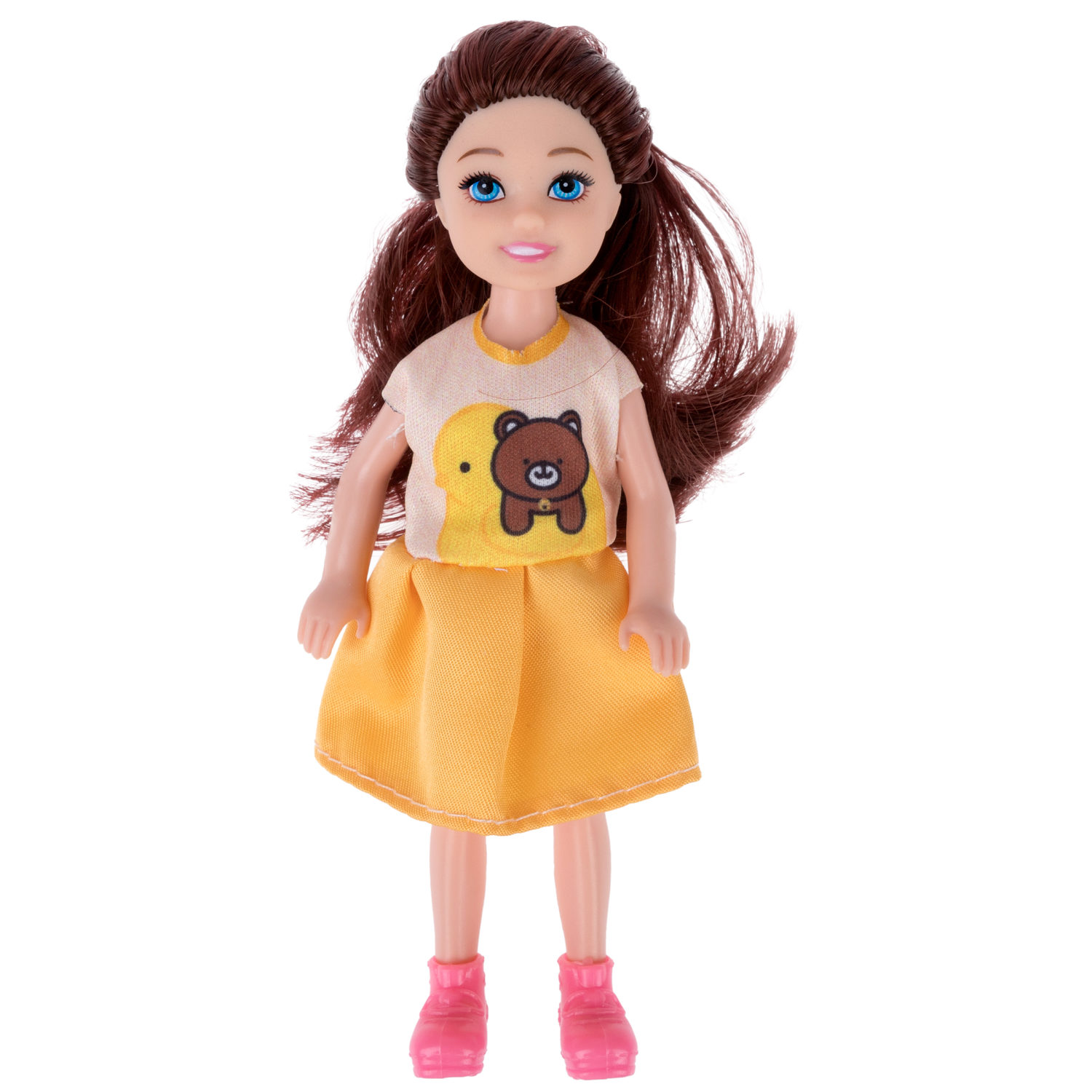 Кукла Alisa Little Love 15,2 см, брюнетка, с питомцем и переноской