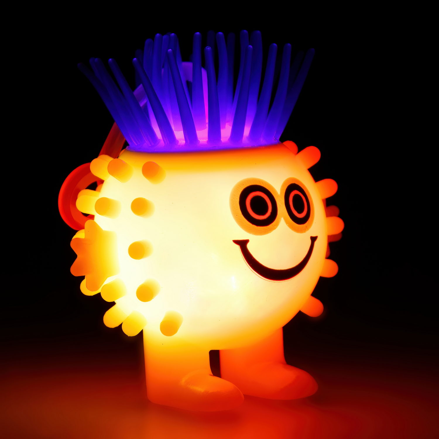 Светящаяся антистресс-игрушка для рук 1TOY Йо-Ёжик Тролль, для детей и взрослых, 4 вида в ассортименте