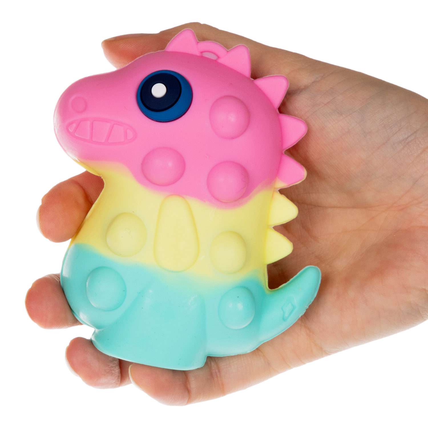 1toy Жмяка Hit Pop It "Динозавр" 9,5х9х4,2 см, 4 вида в ассортименте