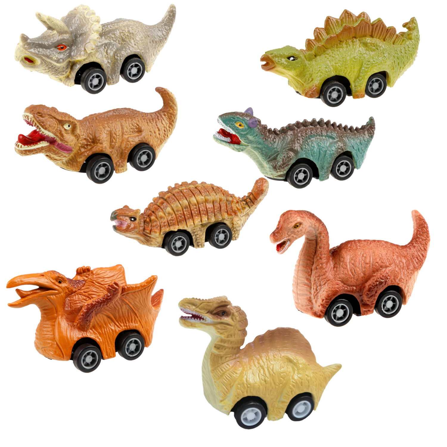 Игрушка для малышей 1TOY Покатушки, динозавр с инерционным механизмом