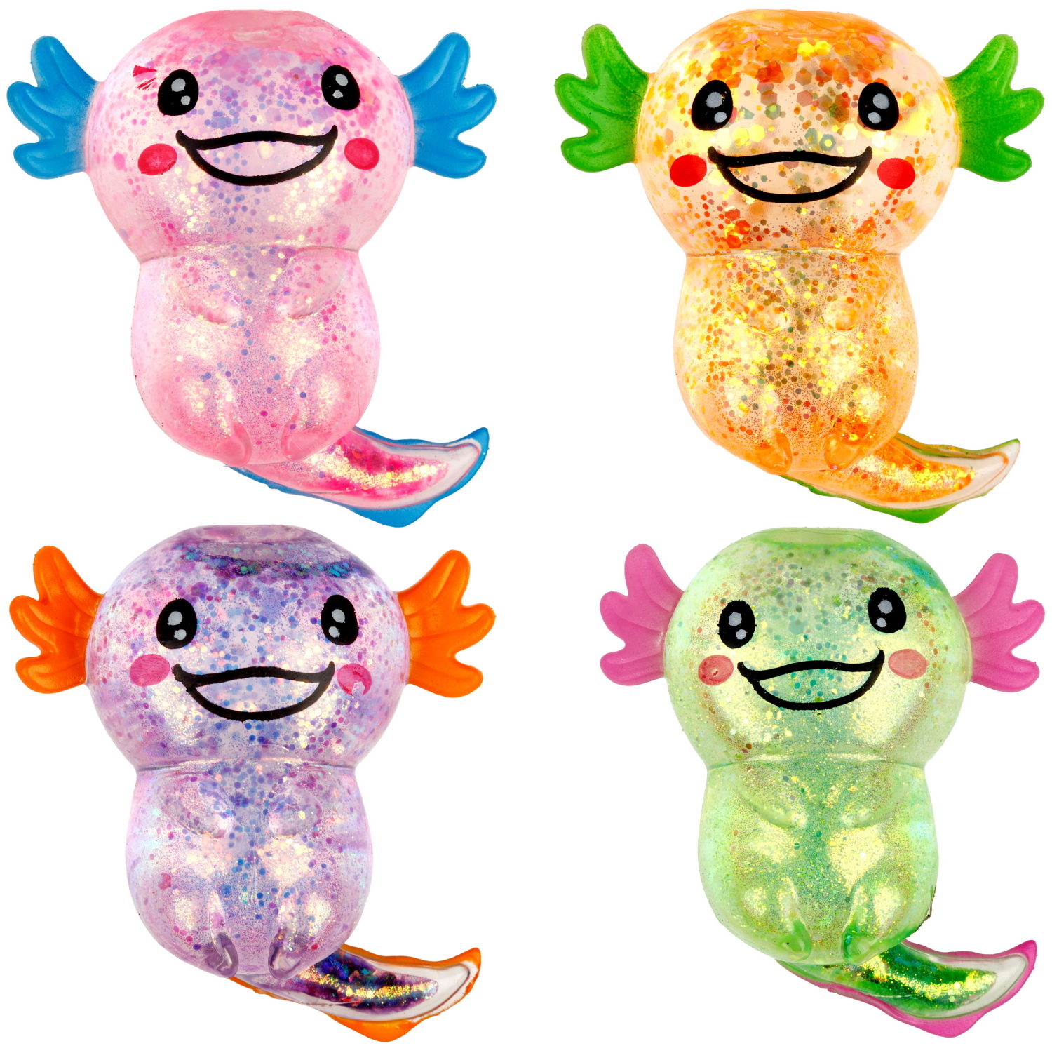 Антистресс-игрушка 1TOY Крутой замес Супергель аксолотль, 11х9х5 см