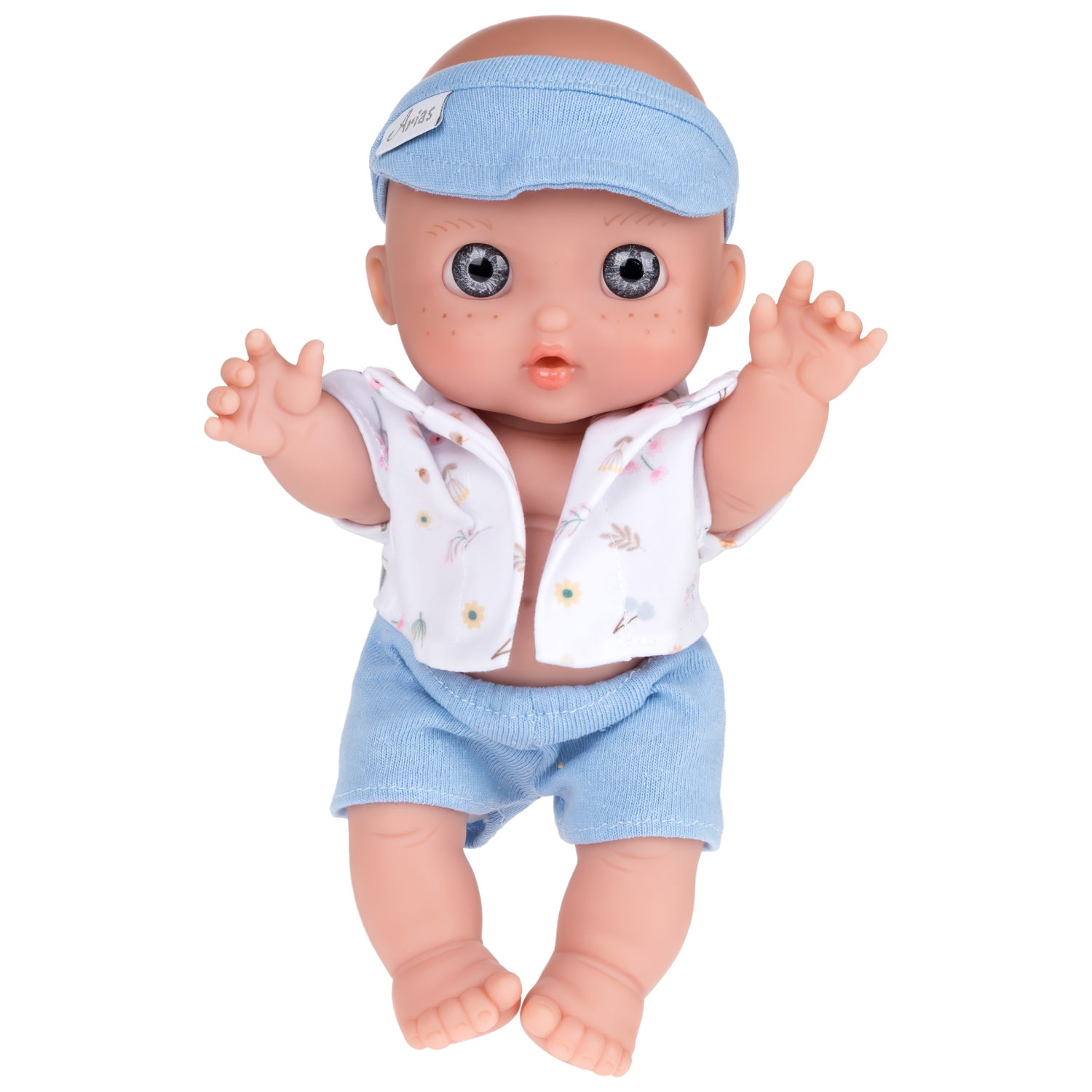Испанская кукла для девочки reborn Arias пупс мальчик, виниловый, силиконовый, 17 см