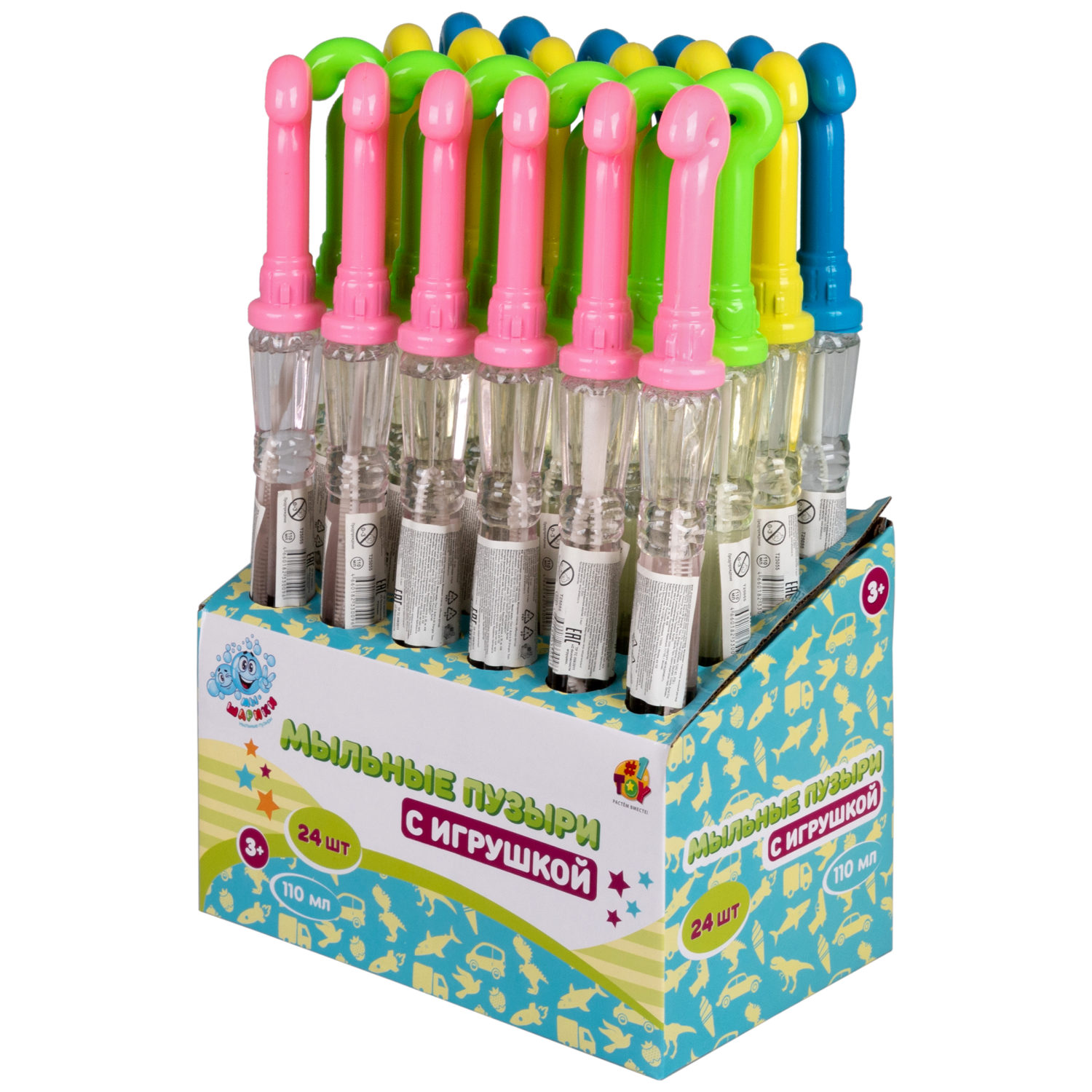 Мыльные пузыри Мы-шарики! 1TOY с игрушкой Зонтик, 110 мл