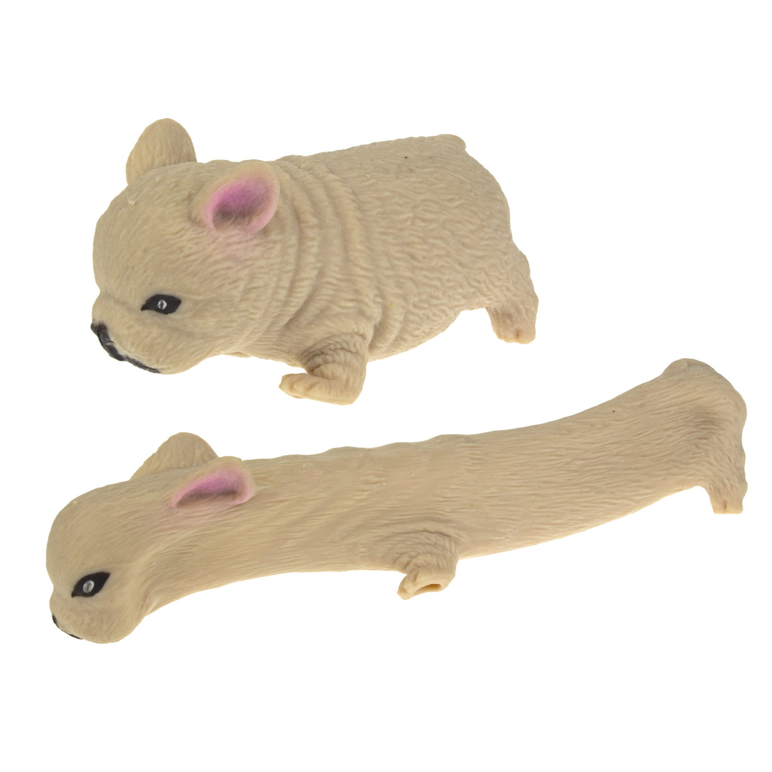Антистресс-игрушка для рук 1TOY Крутой замес Бульдог, жмякалка, мялка, тянучка, 2 цвета в ассортименте, 8,5 см