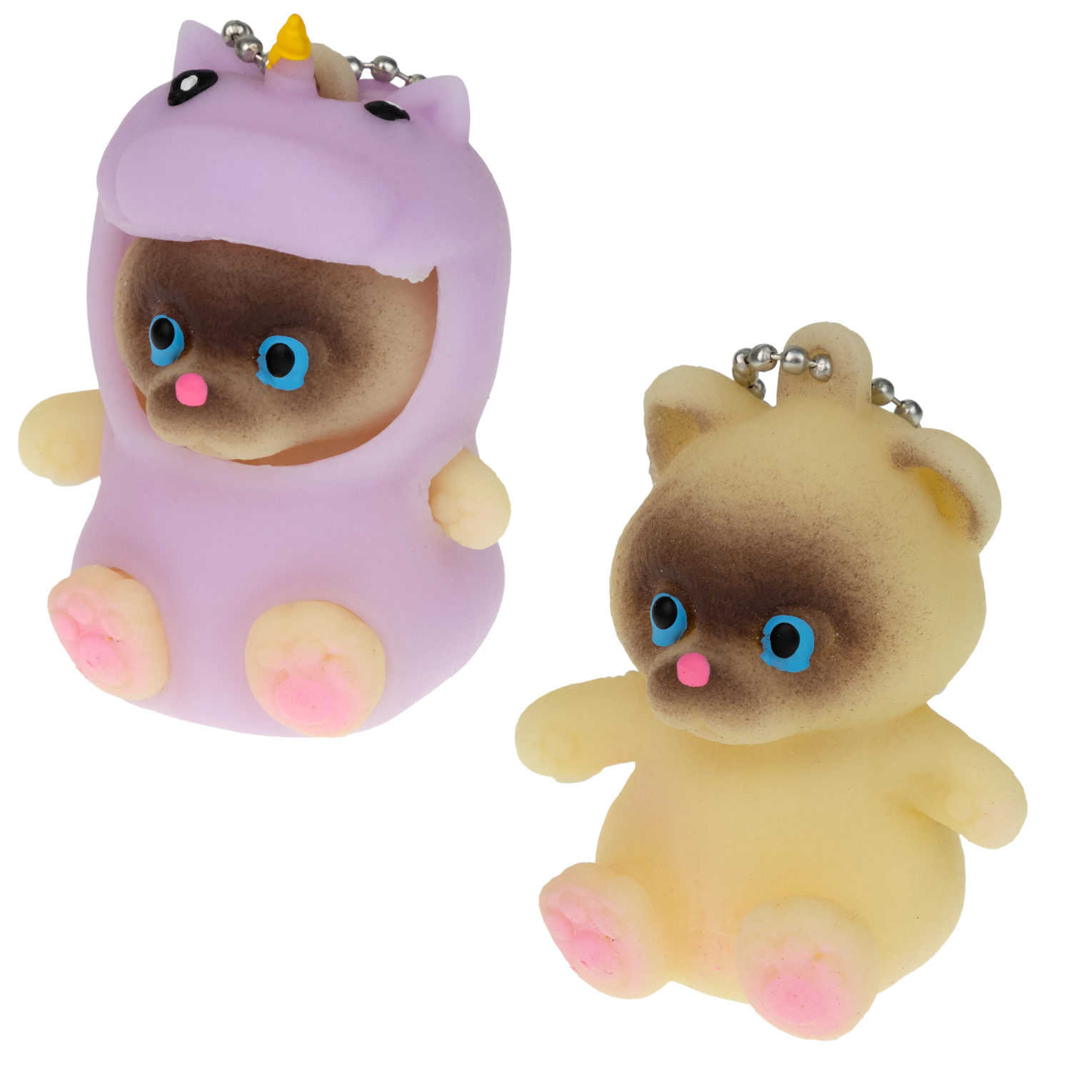 Игрушка антистресс для рук 1TOY Маскарад для зверят, мягкая, резиновая, сквиш, жмякалка, мялка, брелок детский, для взрослого, 12 видов в ассортименте