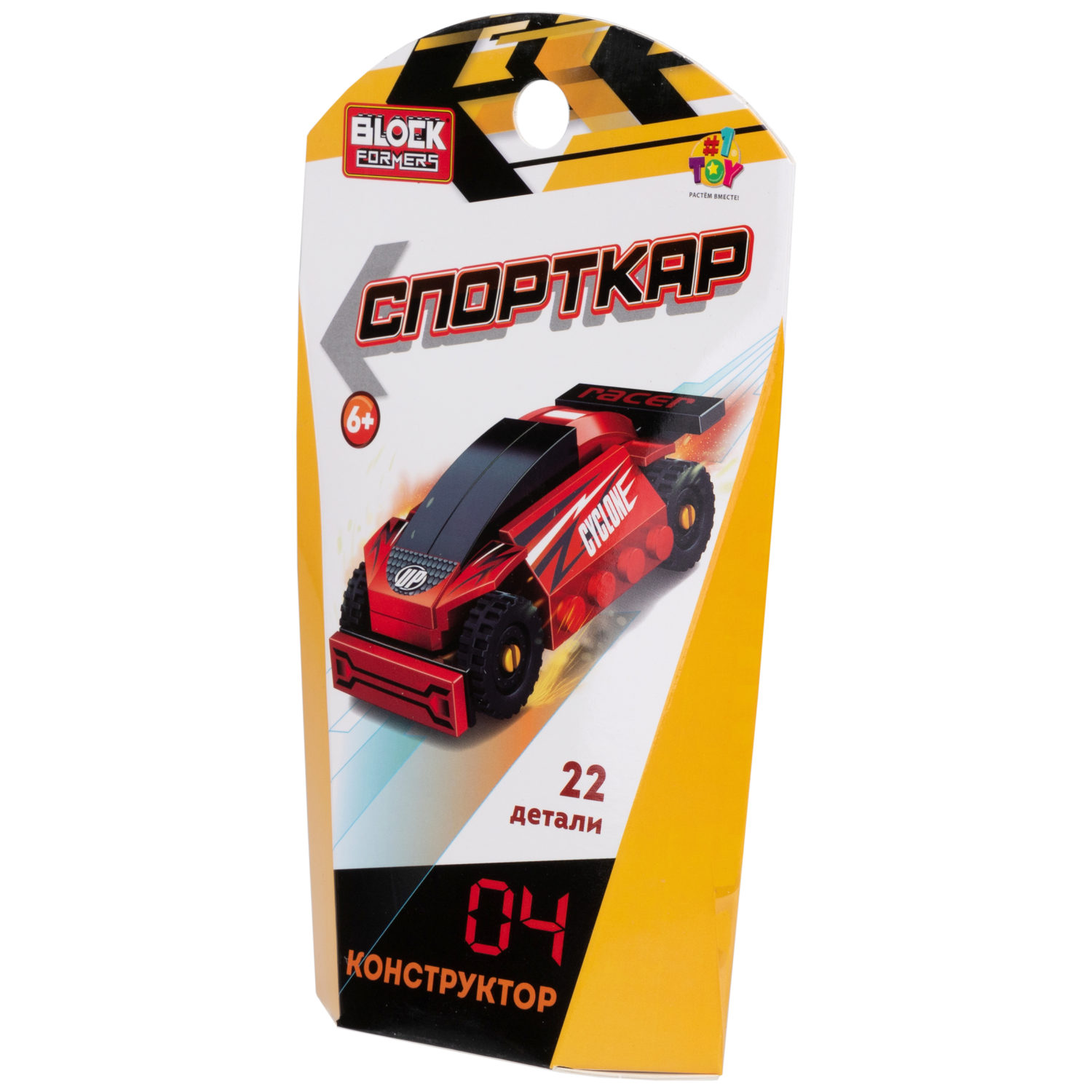 1TOY конструктор Blockformers "Спорткар", в ассортименте 6 видов