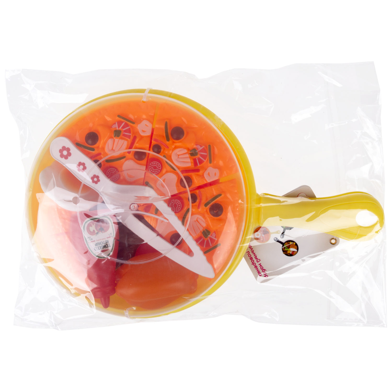 1TOY ДЕВОЧКИНА РАДОСТЬ Набор продуктов в сковороде "Пиццерия", 30х19 см.