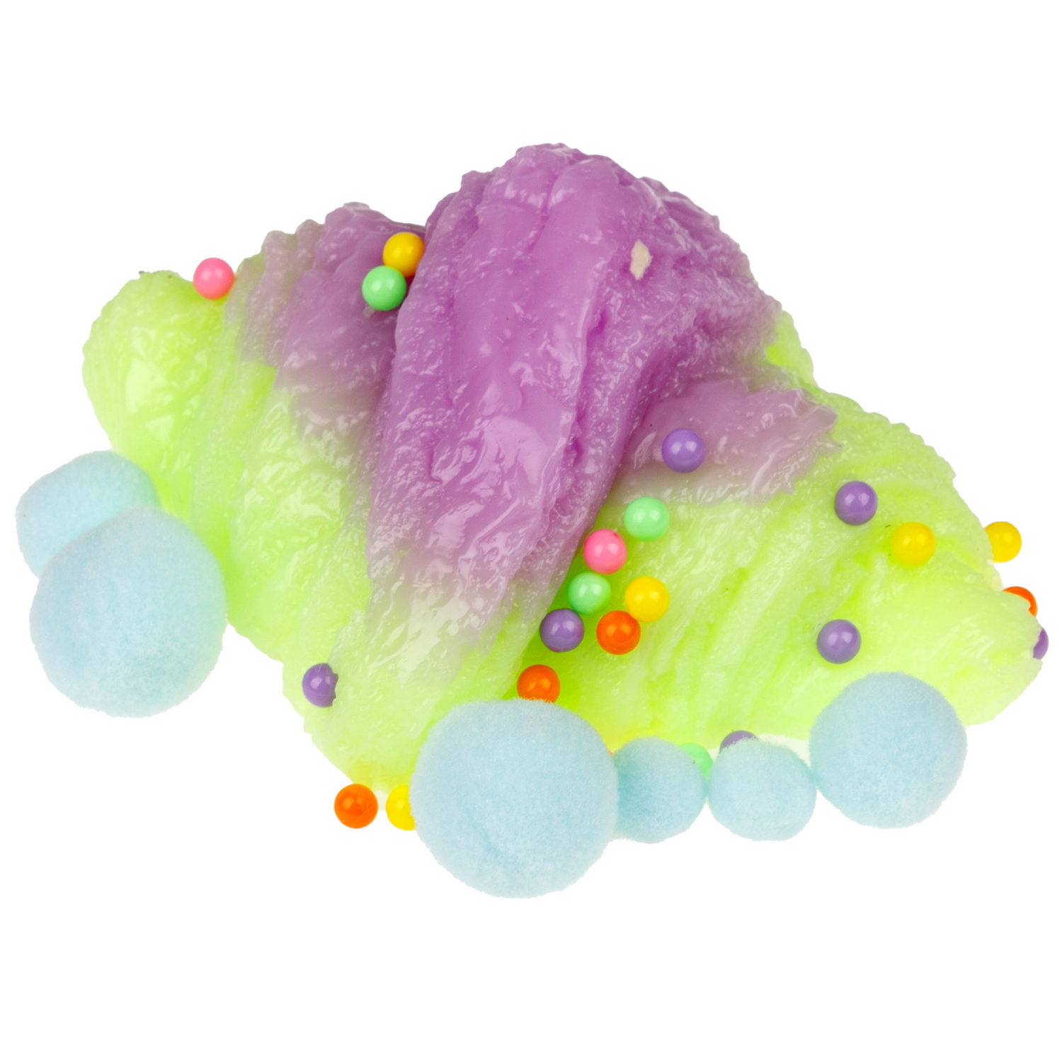 Игрушка-антистресс 1TOY Крутой замес «Няшка-вкусняшка», «Круассан с посыпкой», с колокольчиком, зеленый