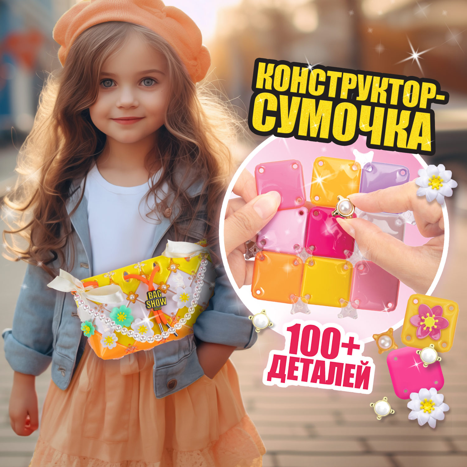 Игровой набор для создания сумочки 1TOY BAG SHOW Sunrise, подарочный, для творчества, рукоделия, игрушки для девочек, конструктор
