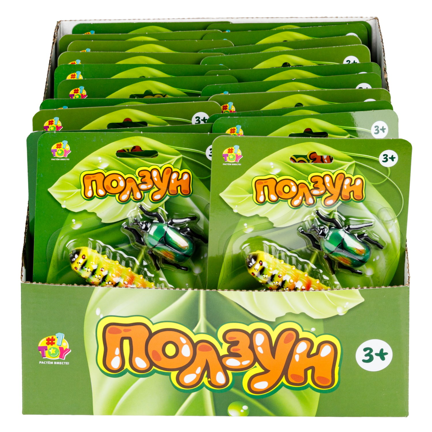 Насекомые игрушки 1TOY Ползун