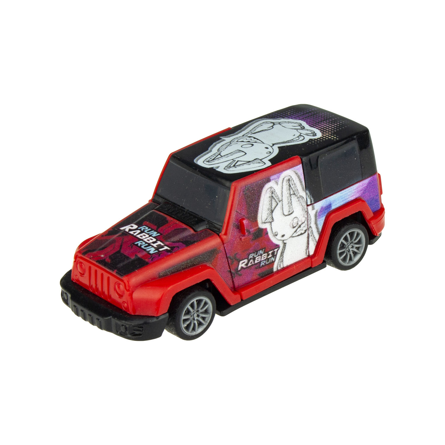 Машинка инерционная 1TOY CrashFest Rabbit 2в1, разборная, гоночная, спортивная, 10 см