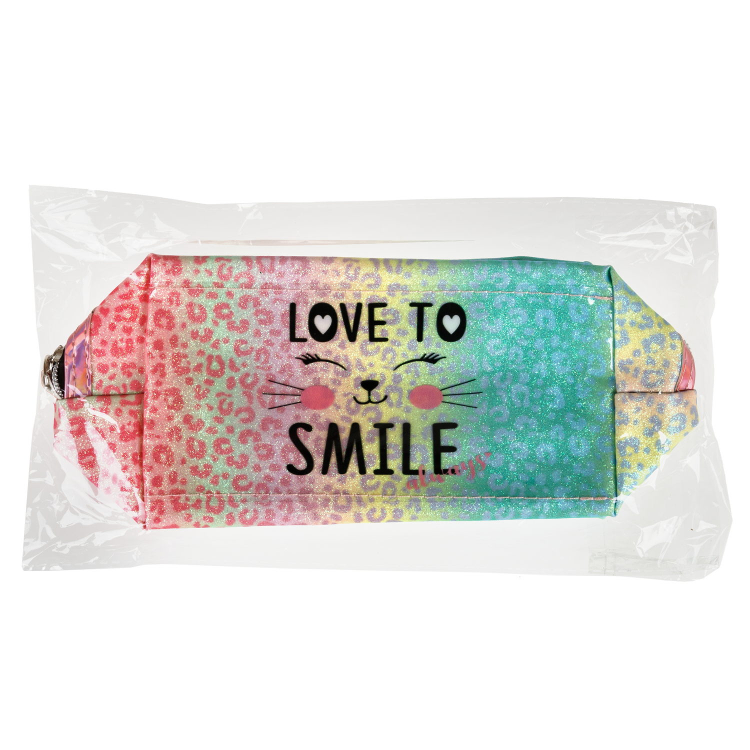 Косметичка глянцевая Lukky Love to Smile, 18*10,5*5,8 см