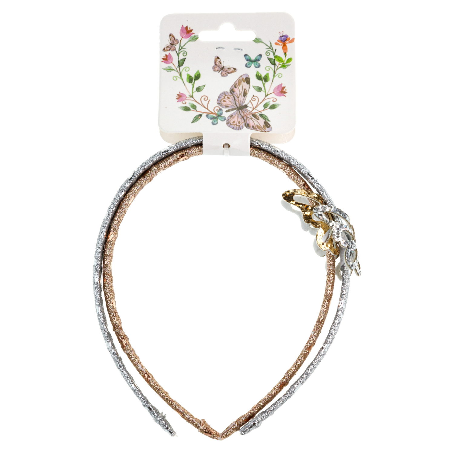 Lukky Fashion набор из 2 ободков с бабочкой,блестками, под кожу, с принтом