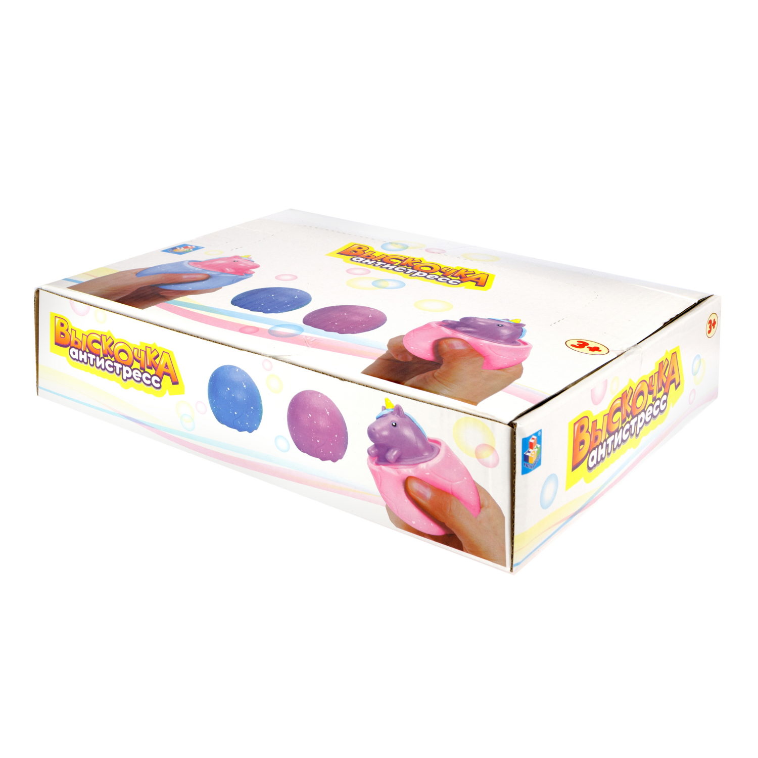 1Toy Жмяка "Выскочка. Единорог" 6,3х6,3х6,3 см, 12 шт. в д/б