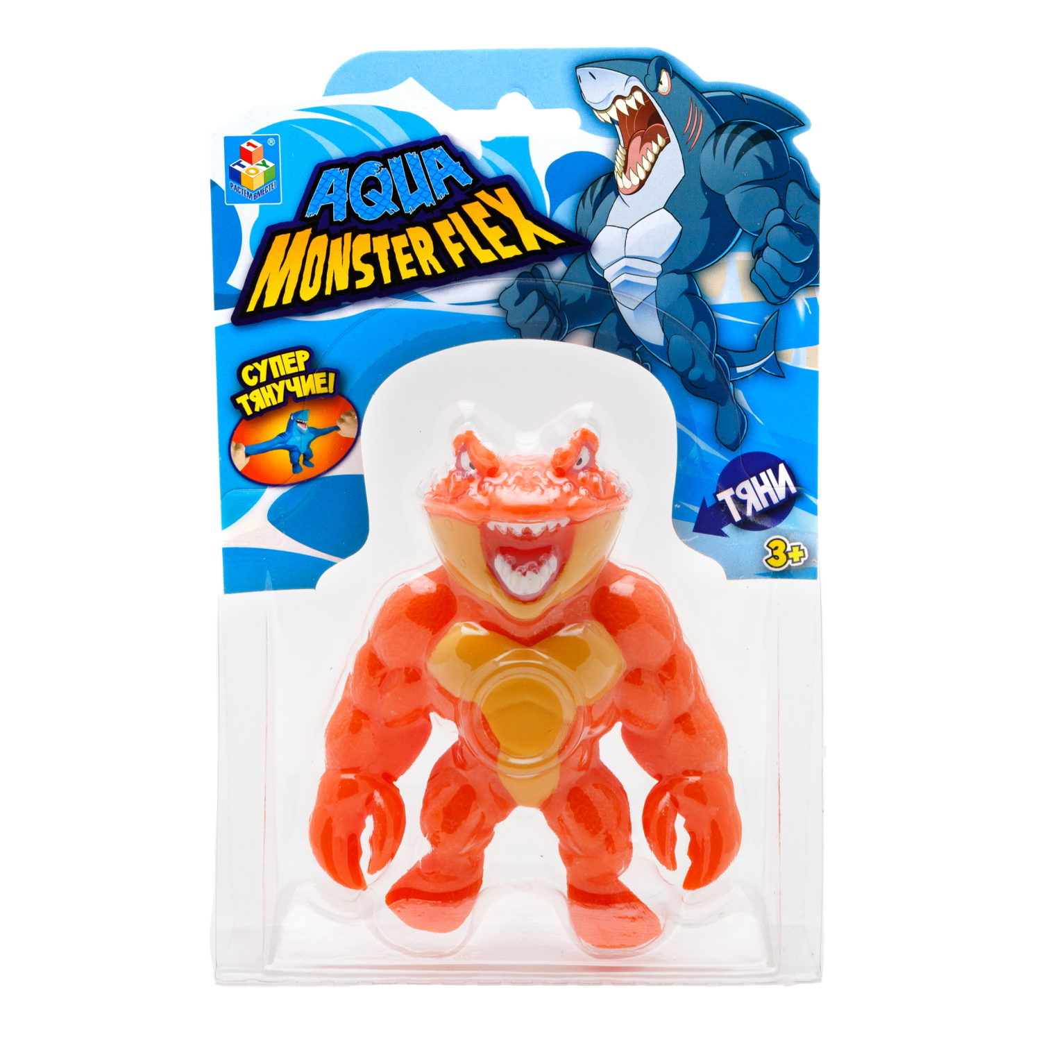 1Toy Игрушка для мальчика, тянучка монстр MONSTER FLEX AQUA, антистресс, 14 видов в ассортименте