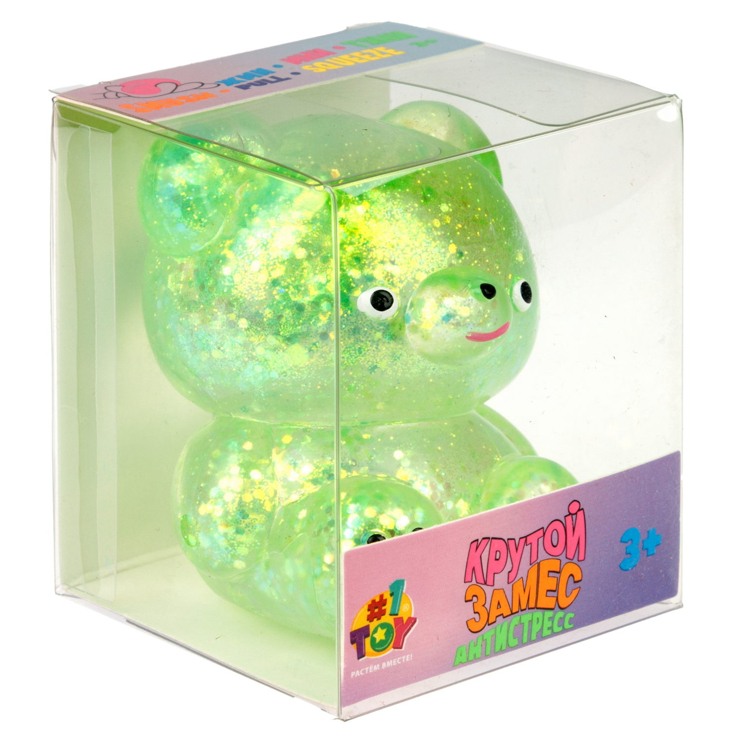 Антистресс-игрушка 1TOY Крутой замес Супергель Медведь,  в ассортименте, 9х8х5 см