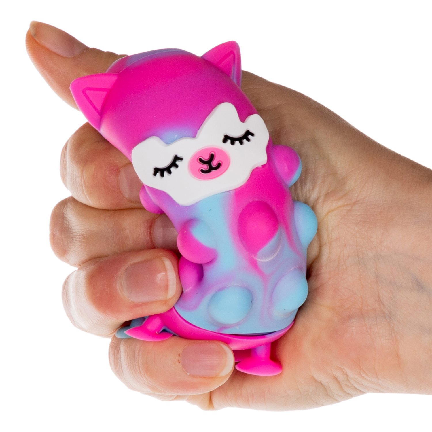 1toy Жмяка Hit Pop It "Лама" 8х7х2 см на присосках, 4 вида в ассортименте