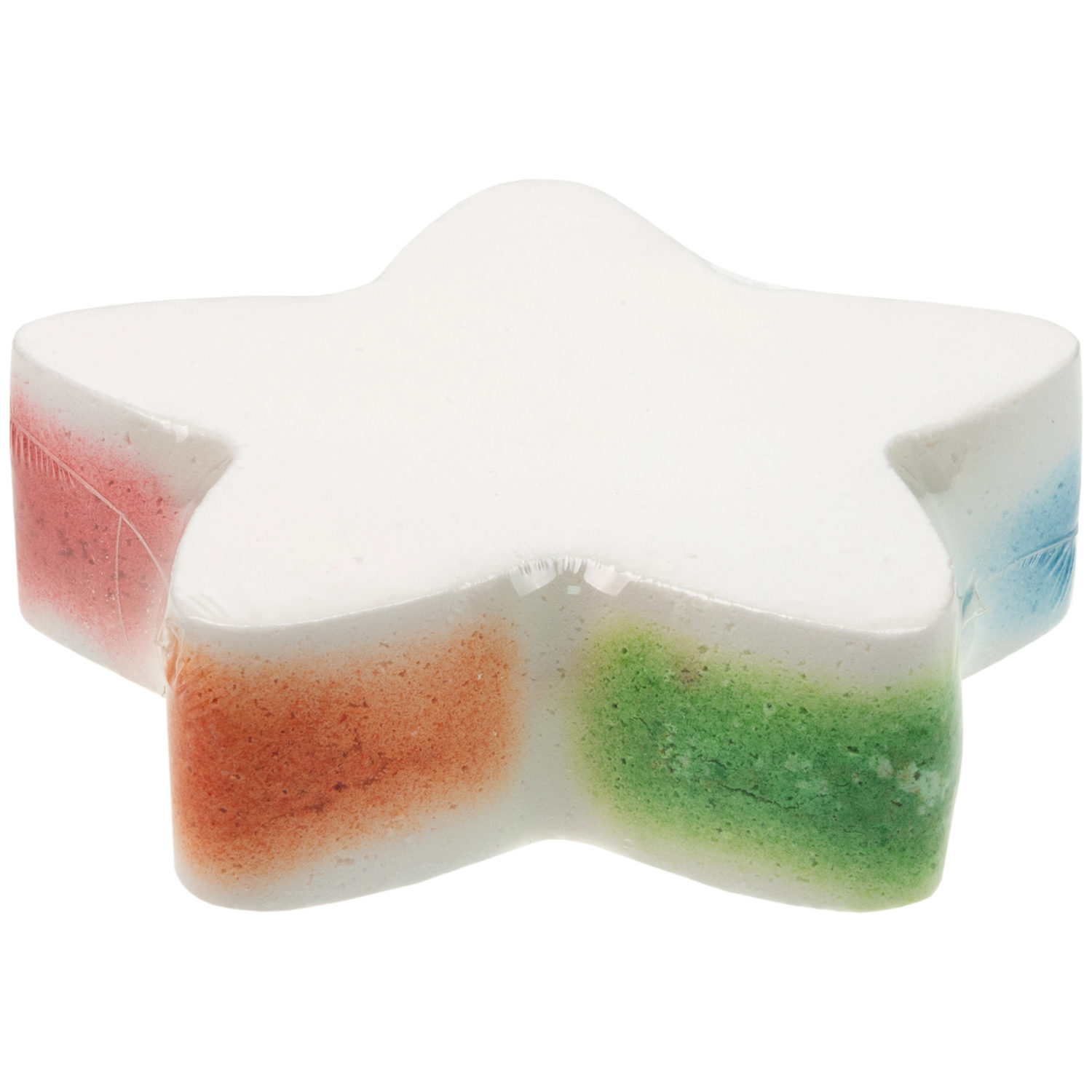 Lukky Rainbow Spa Бурлящая радужная бомбочка для ванны, Звёздочка, 100 гр, разноцветные разводы