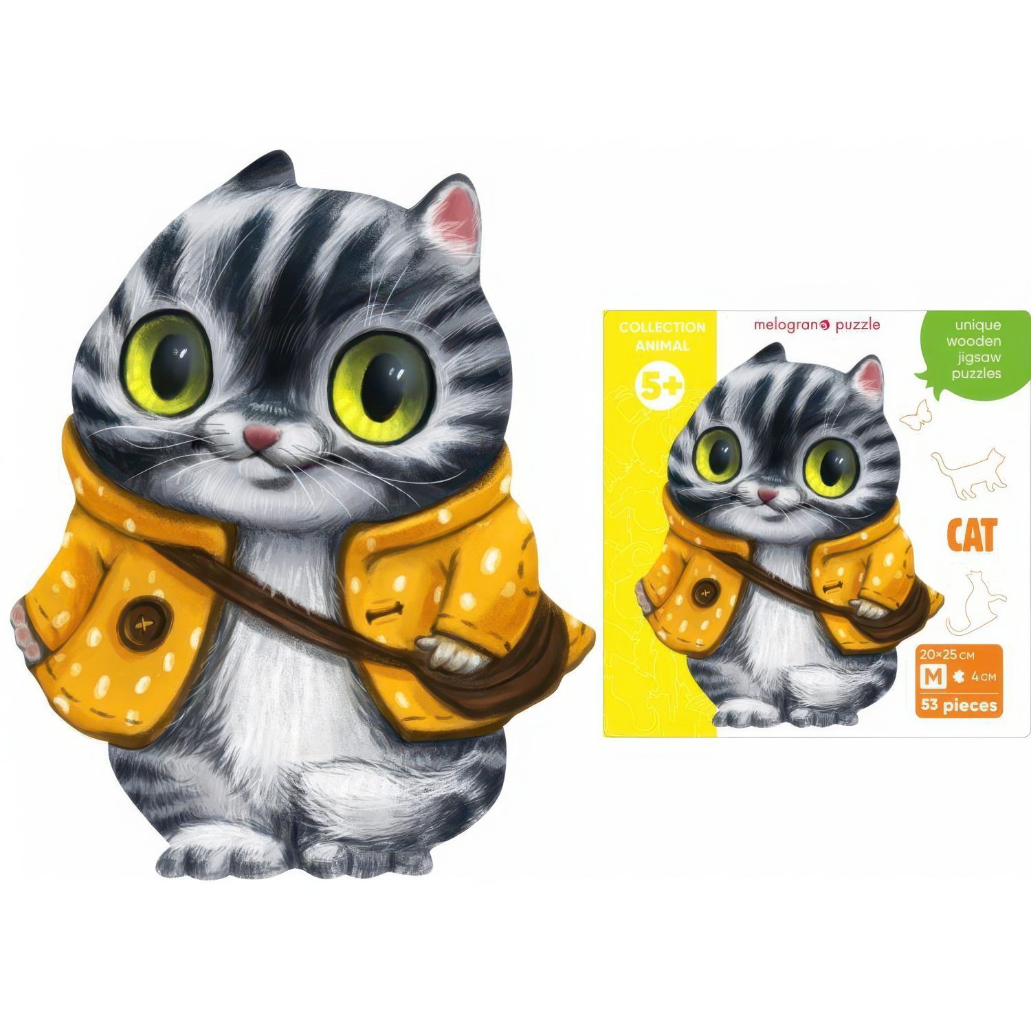 Пазлы Collection Animals Кот в курточке, 53 детали