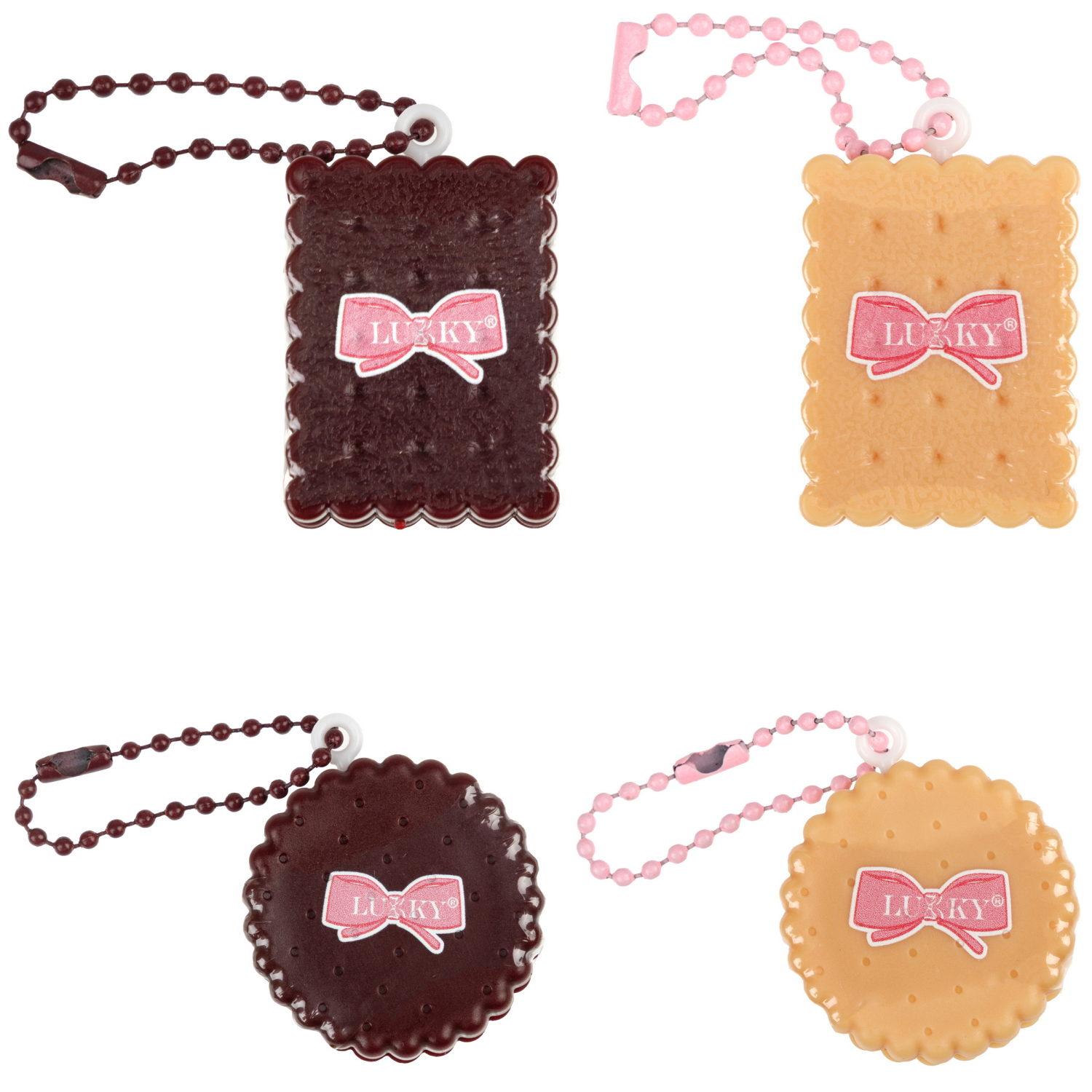 Блеск для губ с блестками Lukky Dessert Cookie, 2,5 г, 4 вида в ассортименте