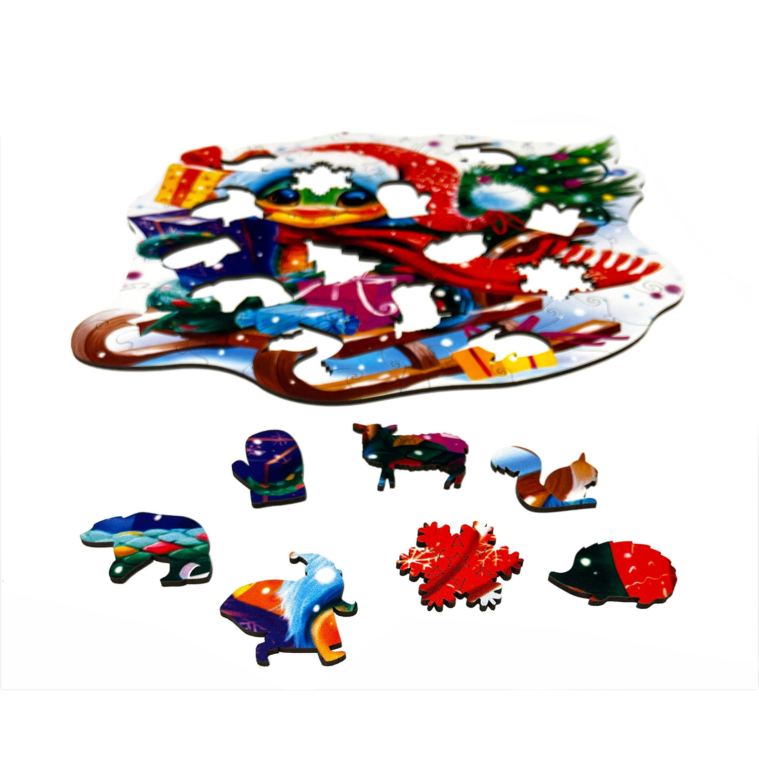 Деревянные пазлы Collection Animation Змея на санках, 70 деталей, 29х26 см, 7+