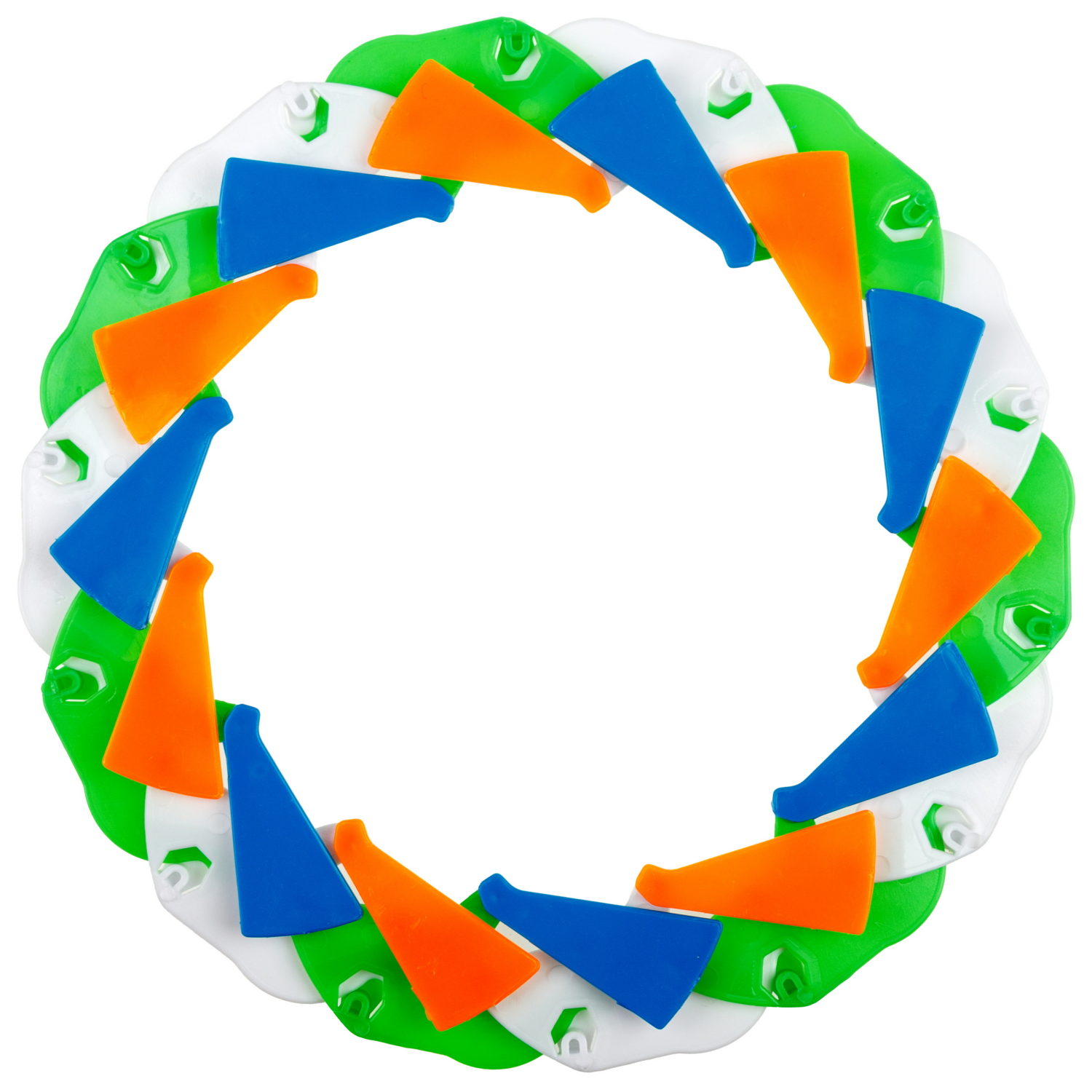 Фрисби складной 1TOY 7/14 см, двуцветный,  оранжево-голубой