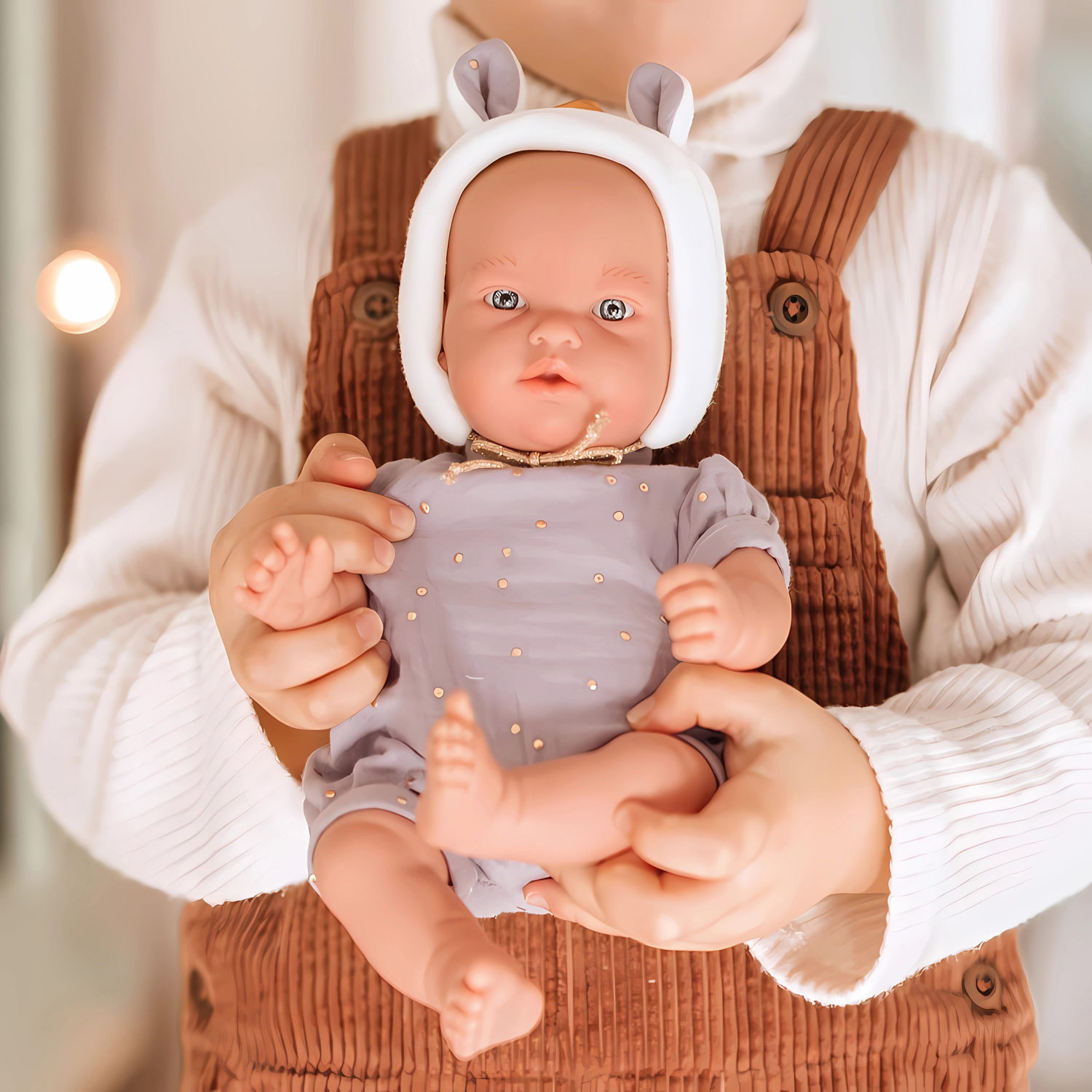 Кукла реборн 28 см ARIAS EXPOSITOR испанская, мягкая с виниловыми конечностями, реалистичная, младенец