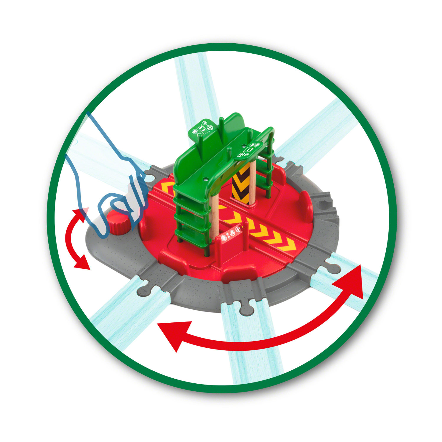 Переключаемый перекрёсток BRIO с 7 направлениями и с фигуркой