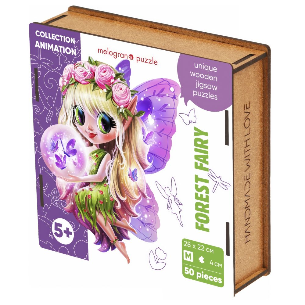 Деревянные пазлы Collection Animation Лесная фея, 50 деталей
