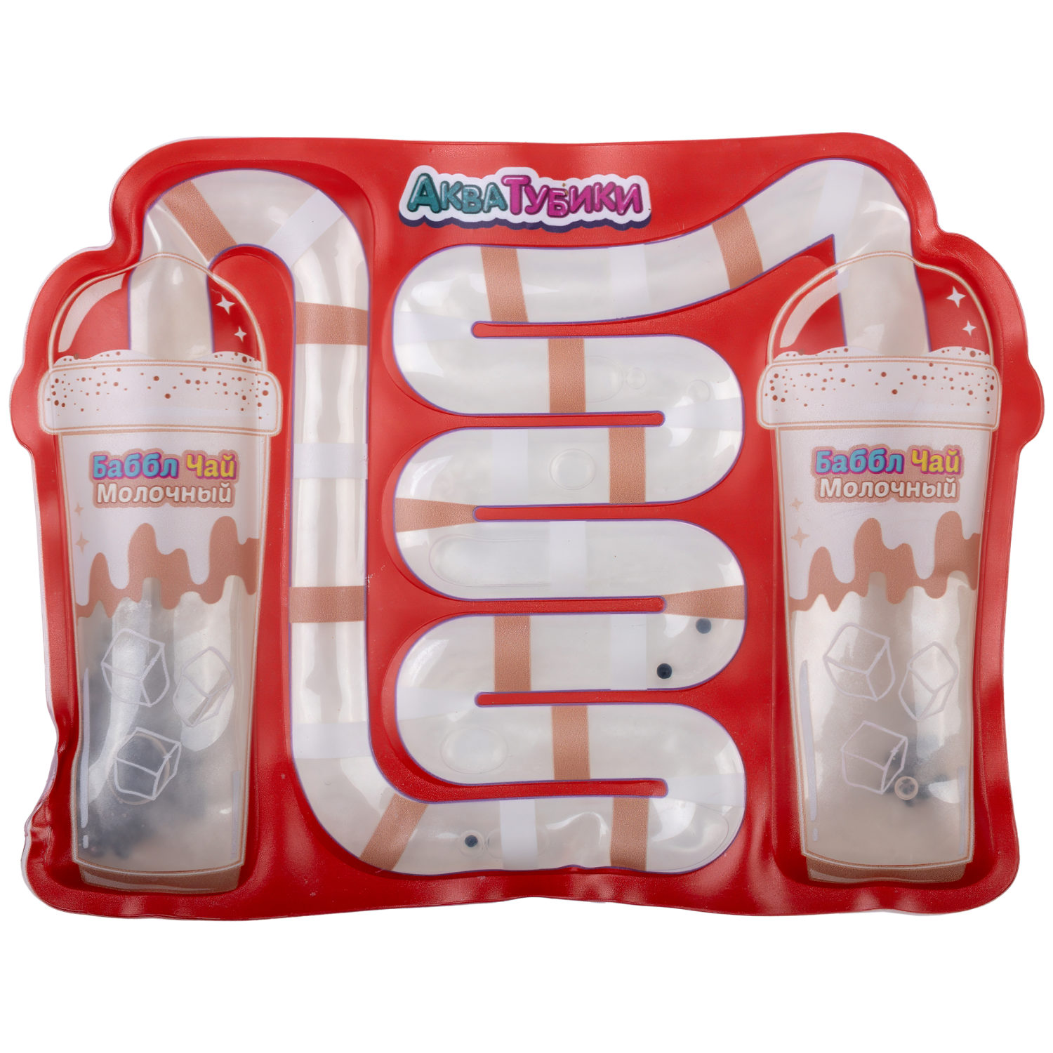 Акватубики 1TOY Кафешка: Баббл Чай молочный, антистресс переливайка