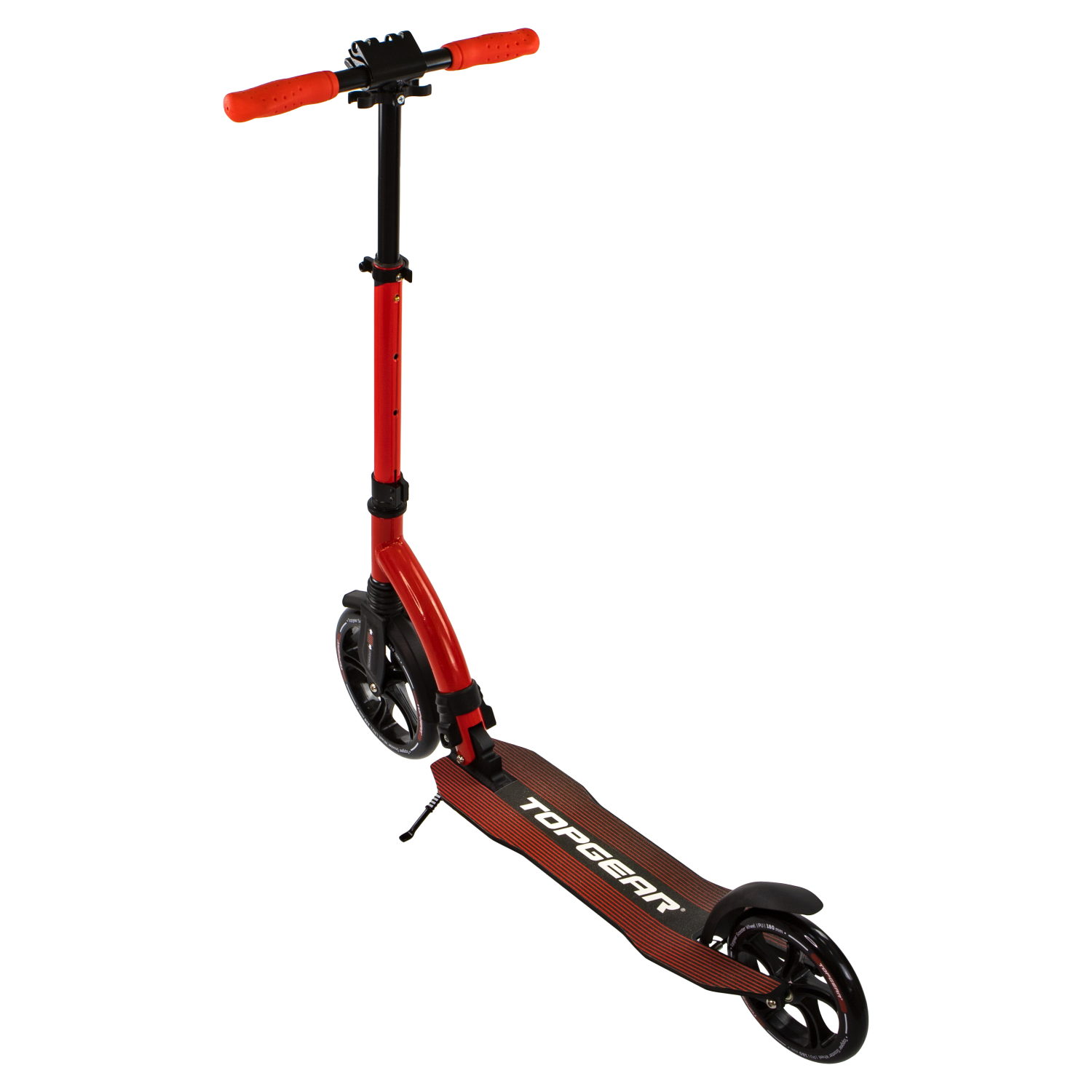 Самокат двухколесный детский, подростковый TOPGEAR с передним амортизатором, складными ручками и защитой руля