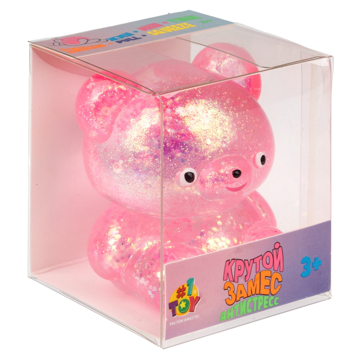 Антистресс-игрушка 1TOY Крутой замес Супергель Медведь,  в ассортименте, 9х8х5 см