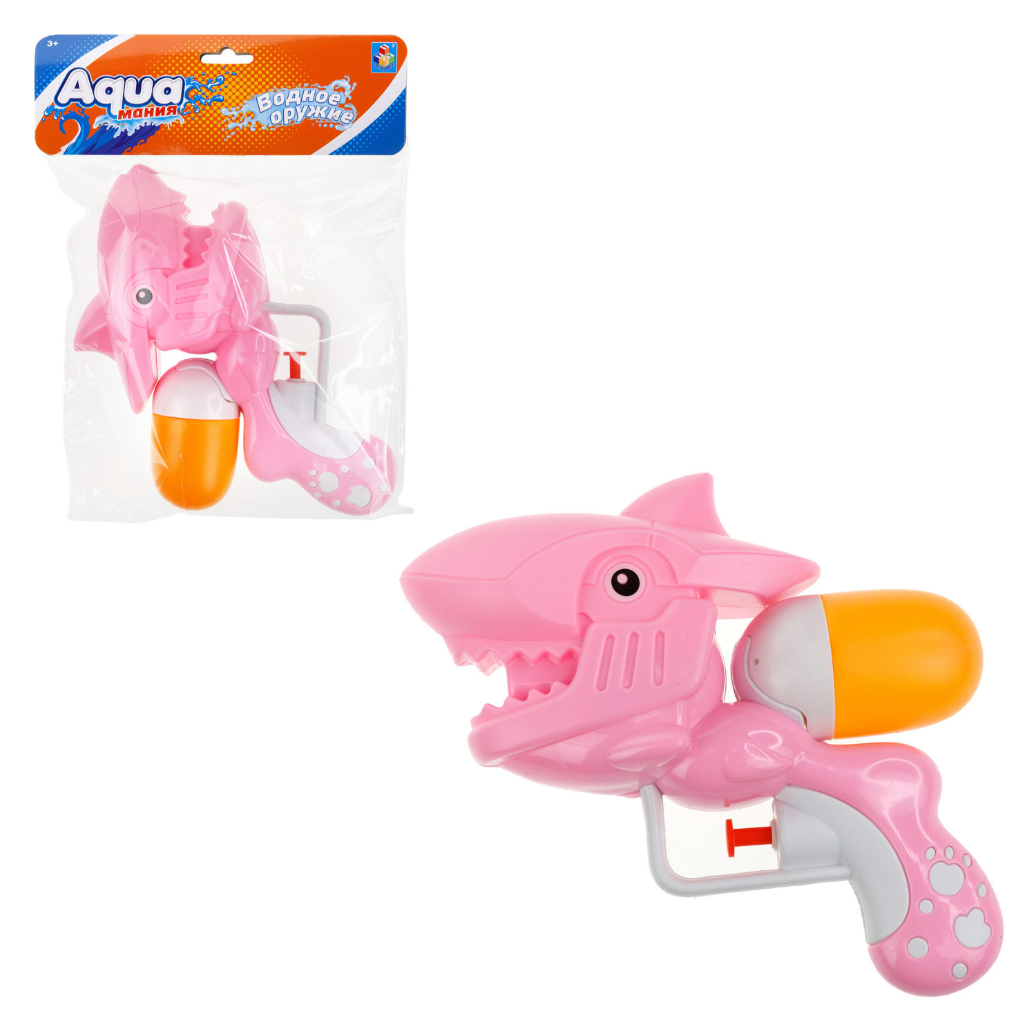 Водный пистолет 1TOY Аквамания, 15х14,5х4,8 см