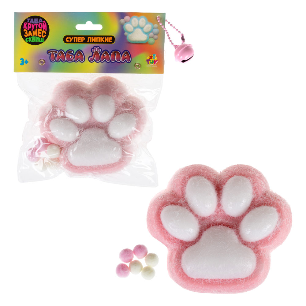 Таба лапа пушистая 1TOY Крутой замес, 11х4 см, в ассортименте