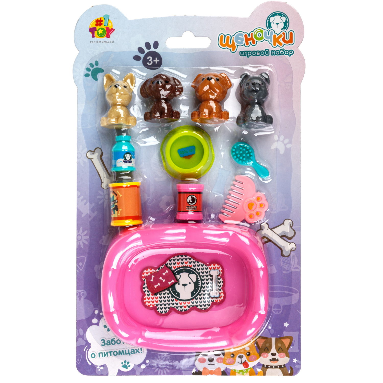 Игровой набор 1TOY "Щеночки", в ассортименте