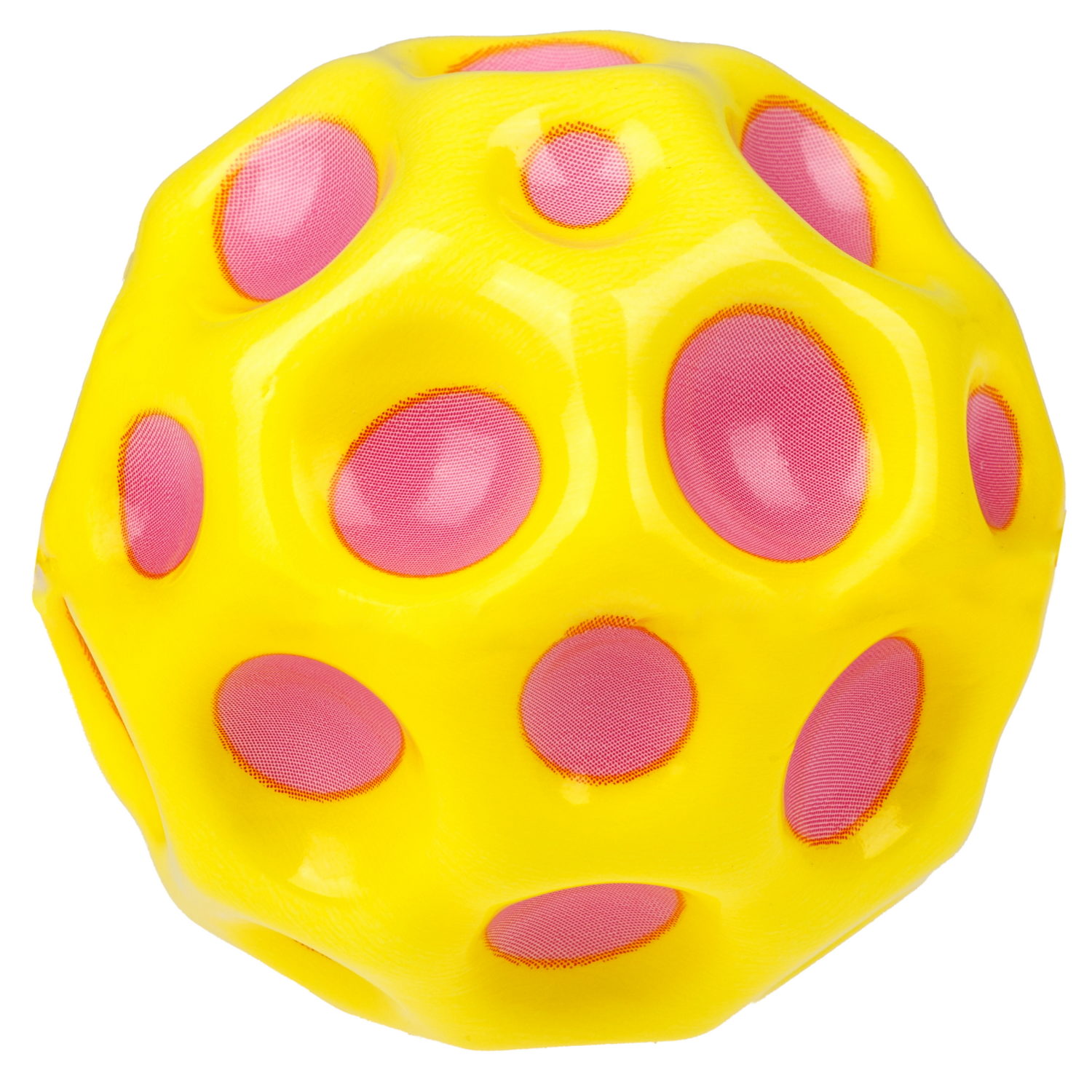 Мяч 1TOY Крутой замес Moon Ball классический, 6,5 см, розово-желтый