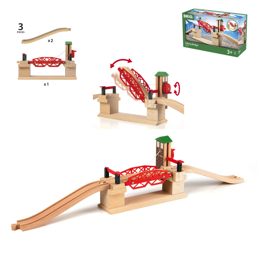 Разводной мост BRIO рельсы для поезда и деревянной железной дороги