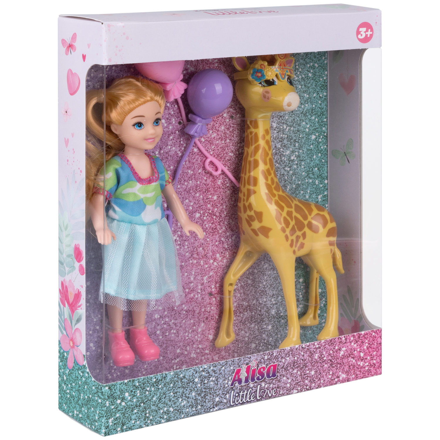 Кукла Alisa Little Love 15,2 см, блондинка, с жирафом
