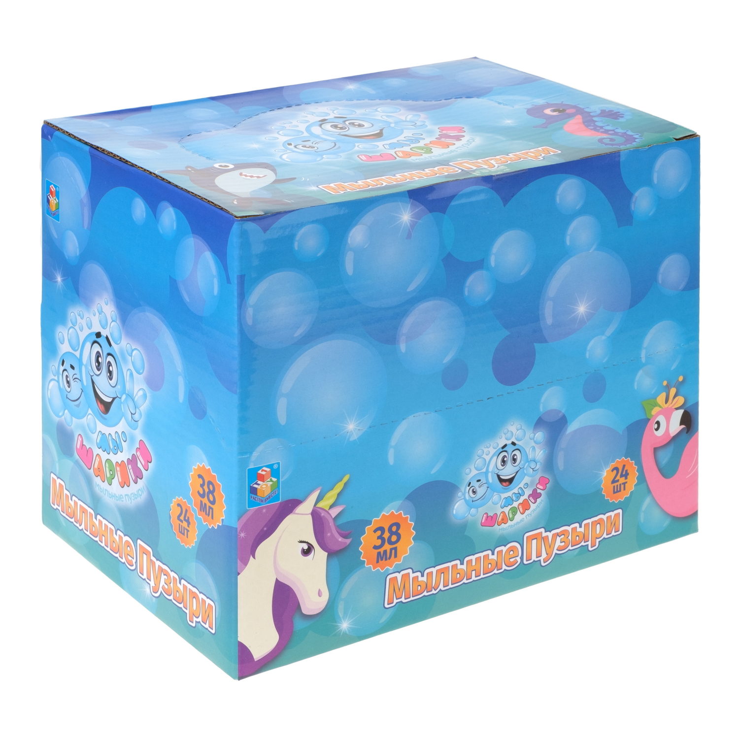 Мыльные пузыри 1TOY Мы-шарики! Единорог, 38 мл, в ассортименте