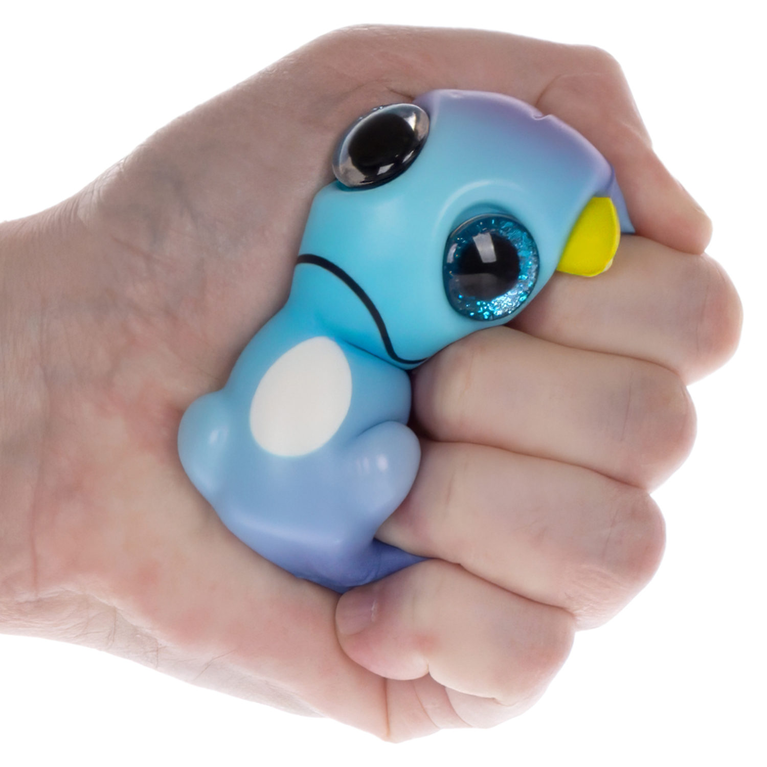 Глазастый сквиш 1TOY Аксолотль, игрушка-антистресс для рук, жмякалка, 9х7,8 см, 6 видов в ассортименте