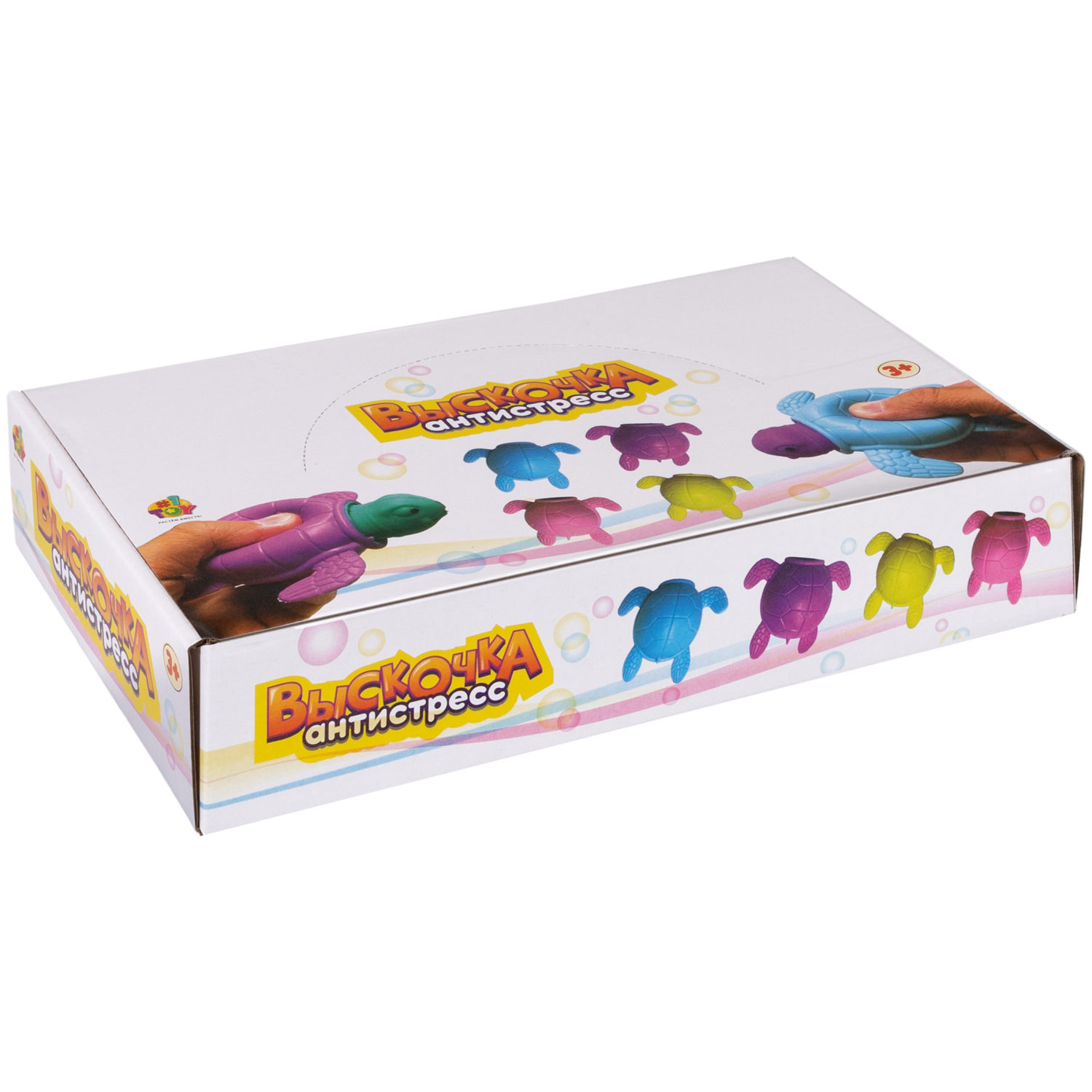 1TOY Жмяка "Выскочка. Черепаха" 9х6,5х6,5 см, 4 цвета в ассортименте