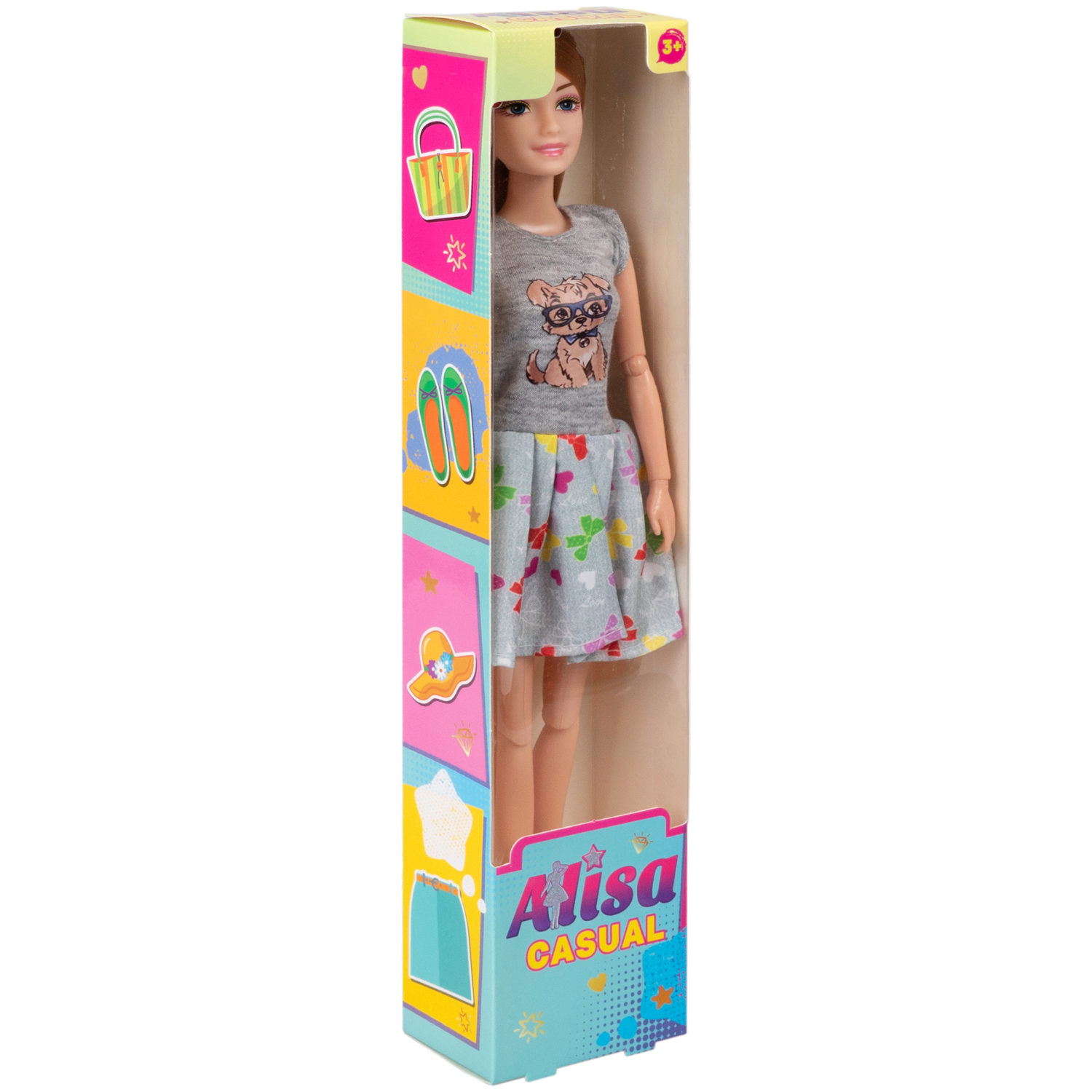 Кукла Alisa Casual в повседневной одежде, с гнущимися руками и ногами, 29 см, в ассортименте, 1 шт.