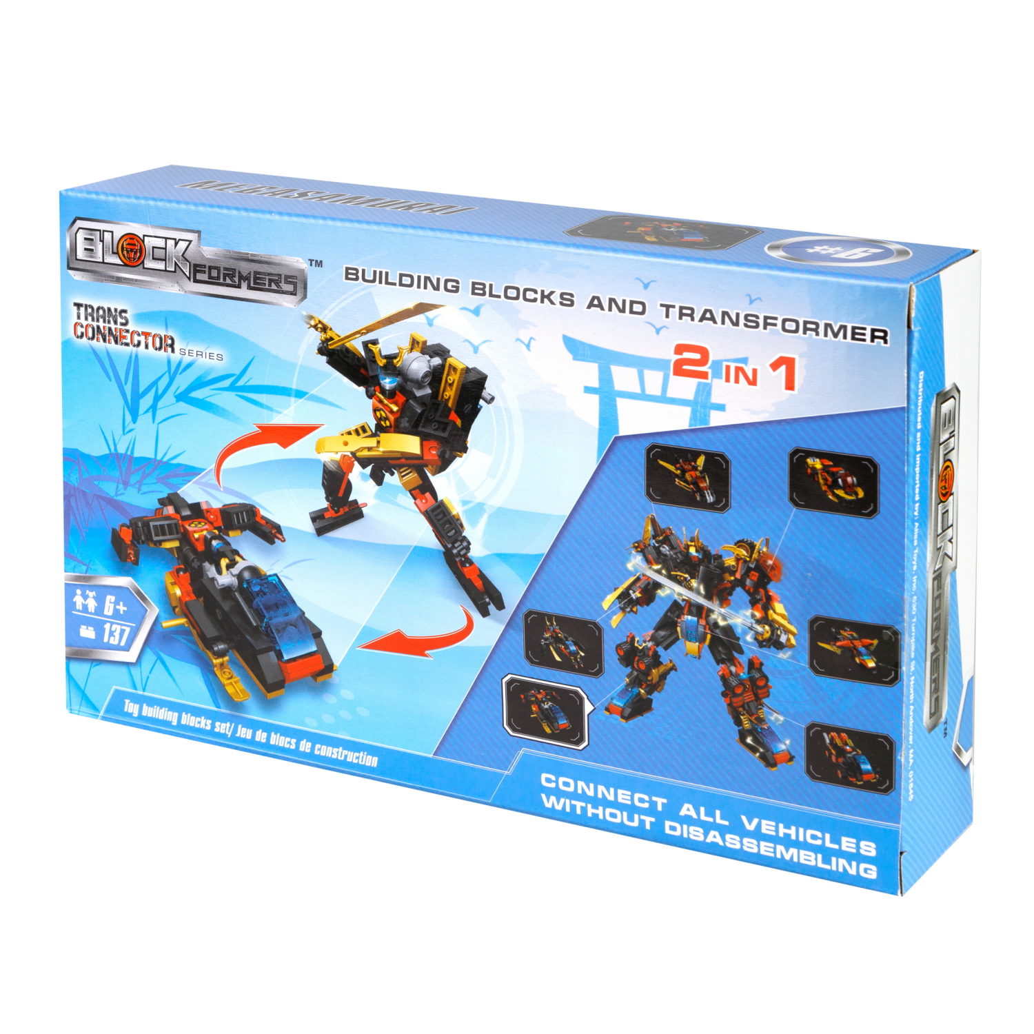 Конструктор  Трансформер BLOCKFORMERS  "Мегасамурай" Cерия TRANS CONNECTOR, 6 видов на выбор